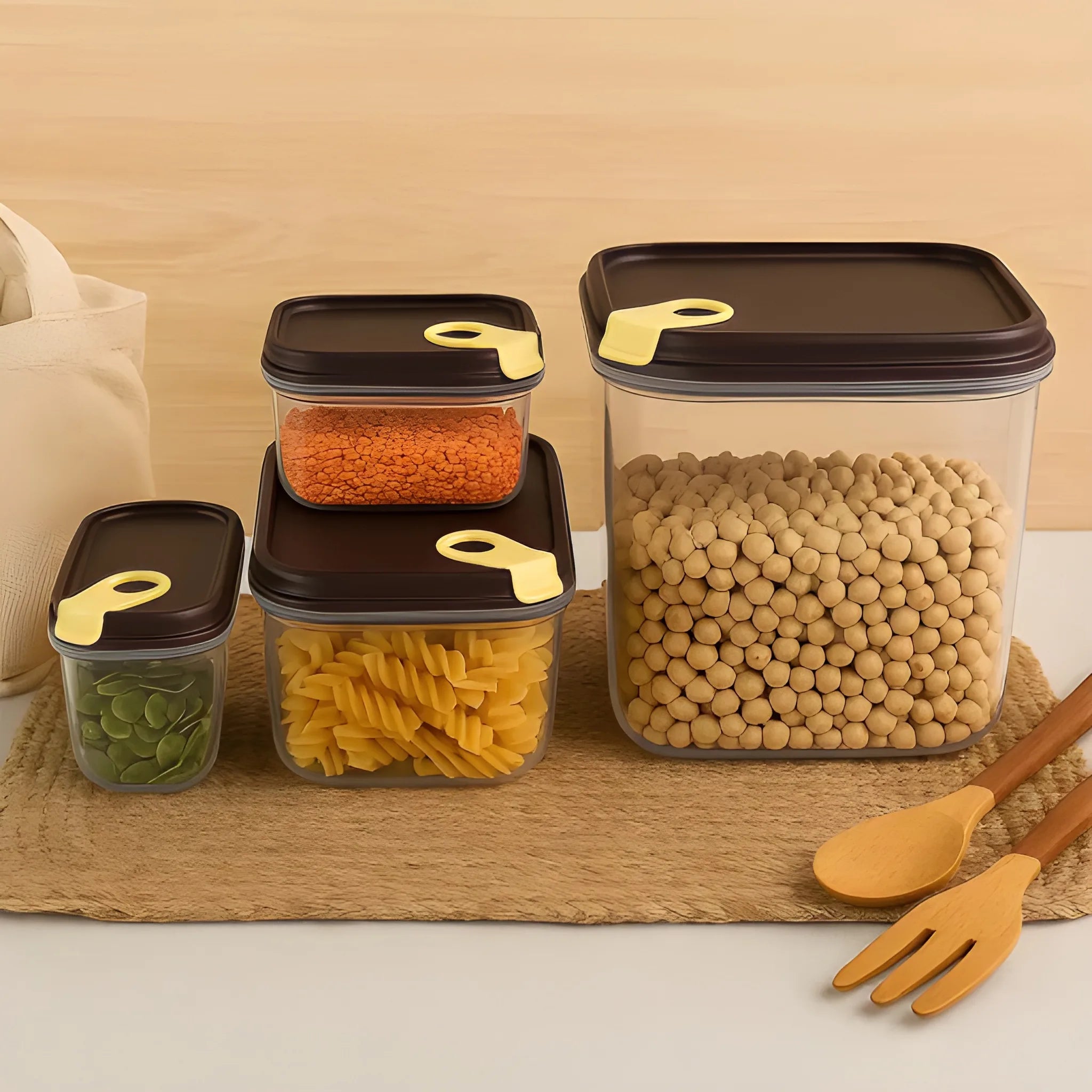Airtight food storage containers