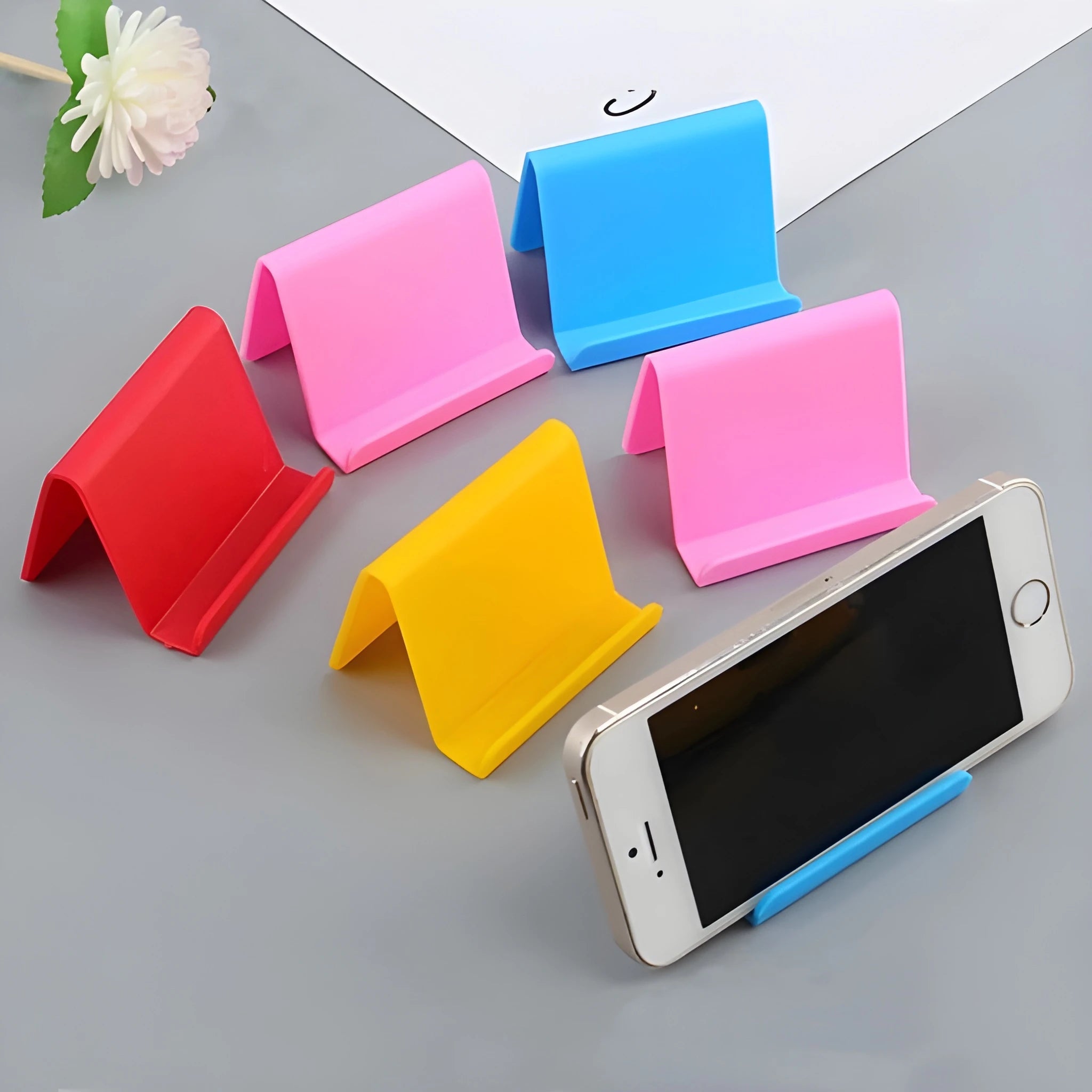 Angled phone stand holder