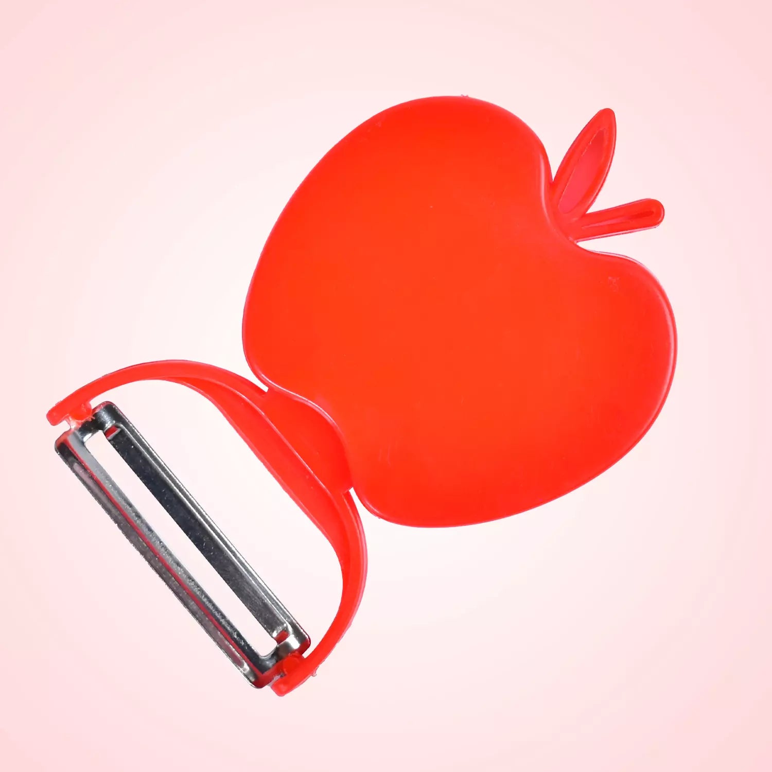 Apple-shaped folding peeler