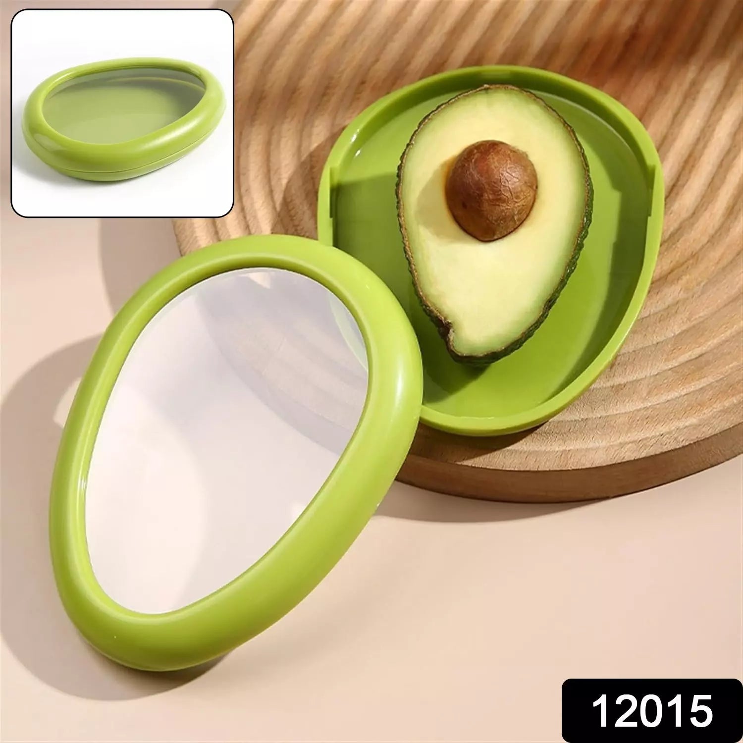 Green oval vegetable fruit storage box