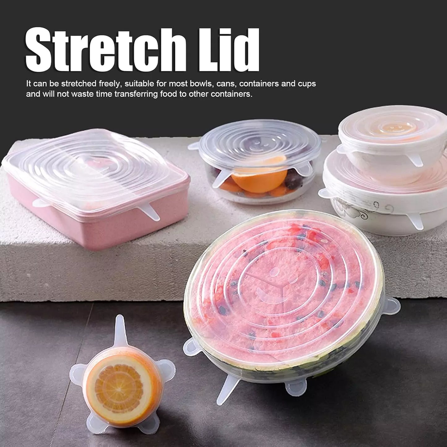 Best silicone food cover stretch lids – 6 pcs - container covers | 2025 | fast shipping