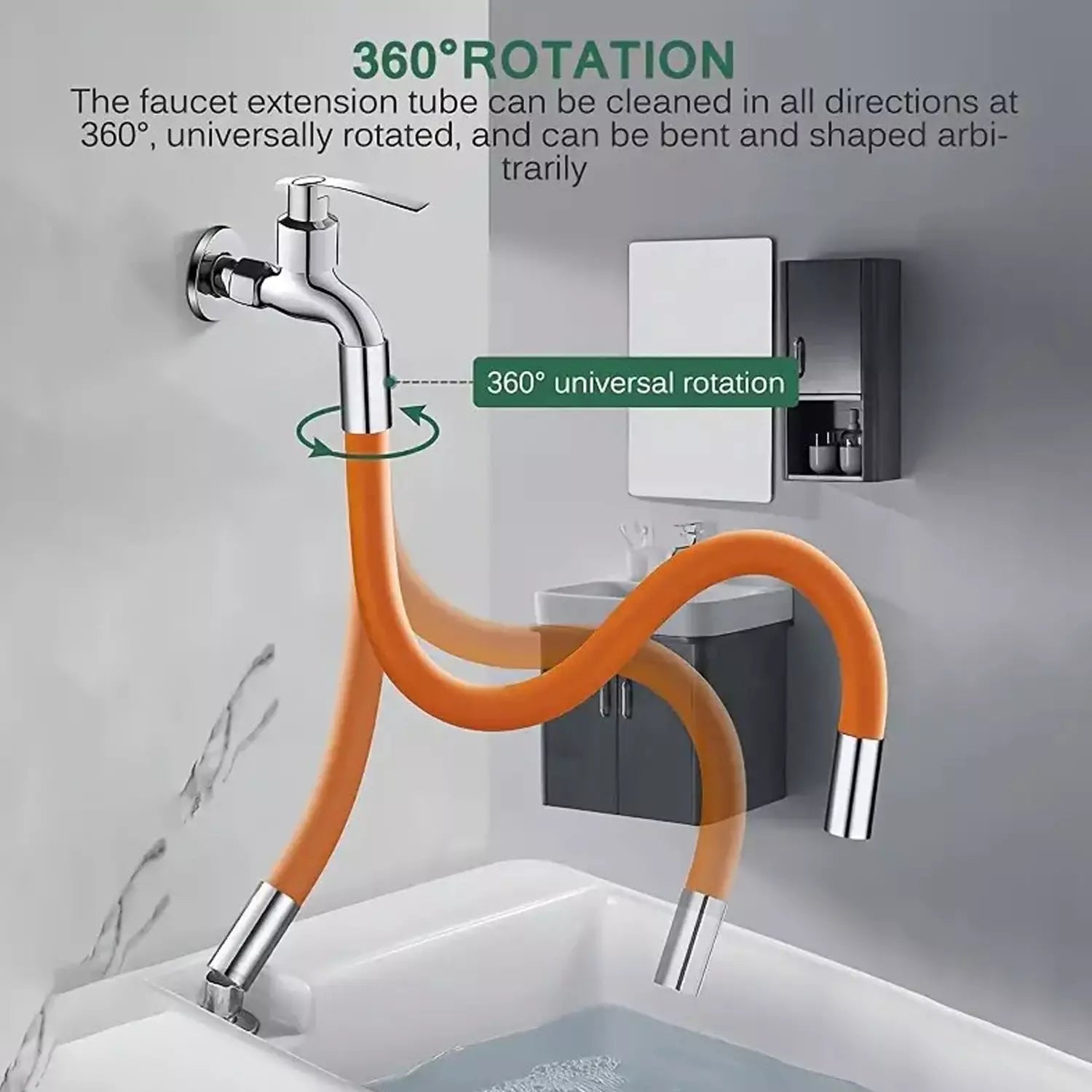 Flexible faucet extender