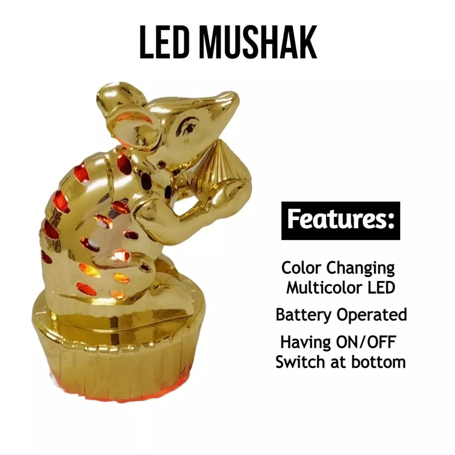 Best multicolour led mushak for ganpati décor - seasonal & holiday decorations | 2025 | fast shipping