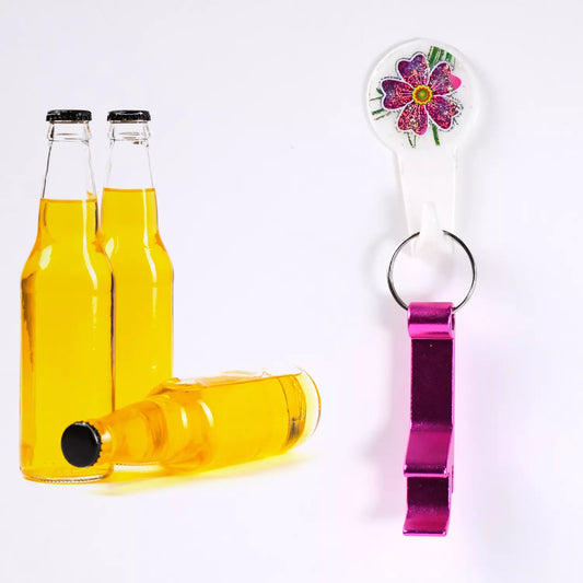 Metal Bottle Opener Keychain - Car & Motorbike