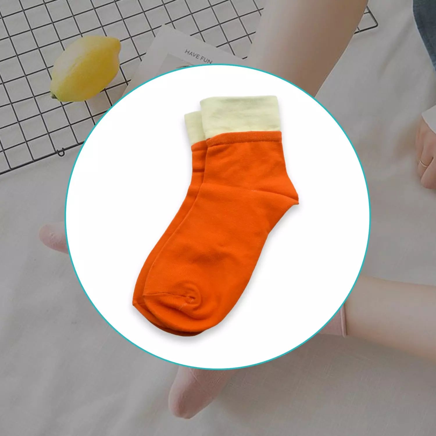 Breathable cotton socks