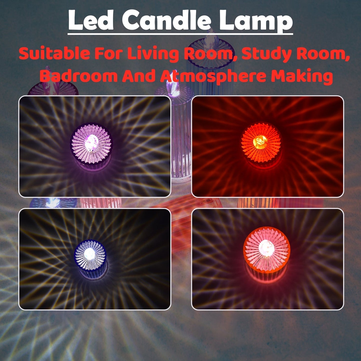 Glitter Swirl LED Candles