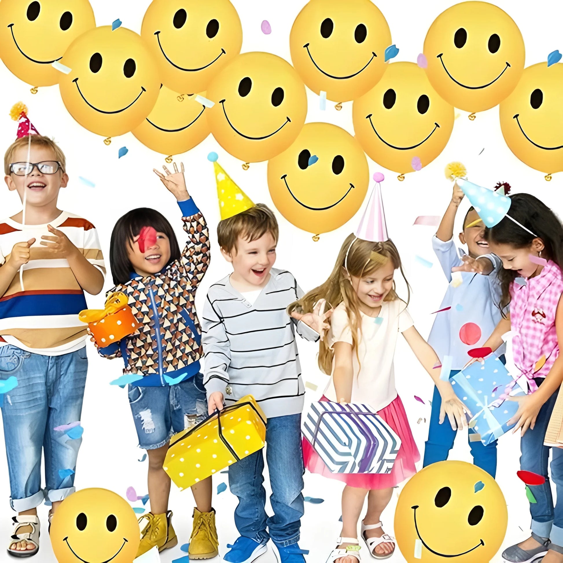 Smiley Print Party Balloons - Toys & Games