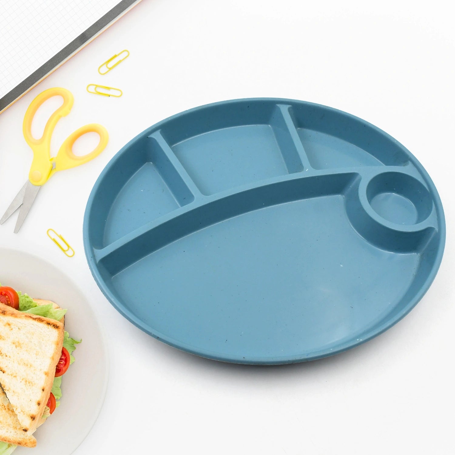 5 compartment plastic plate – 1 pc