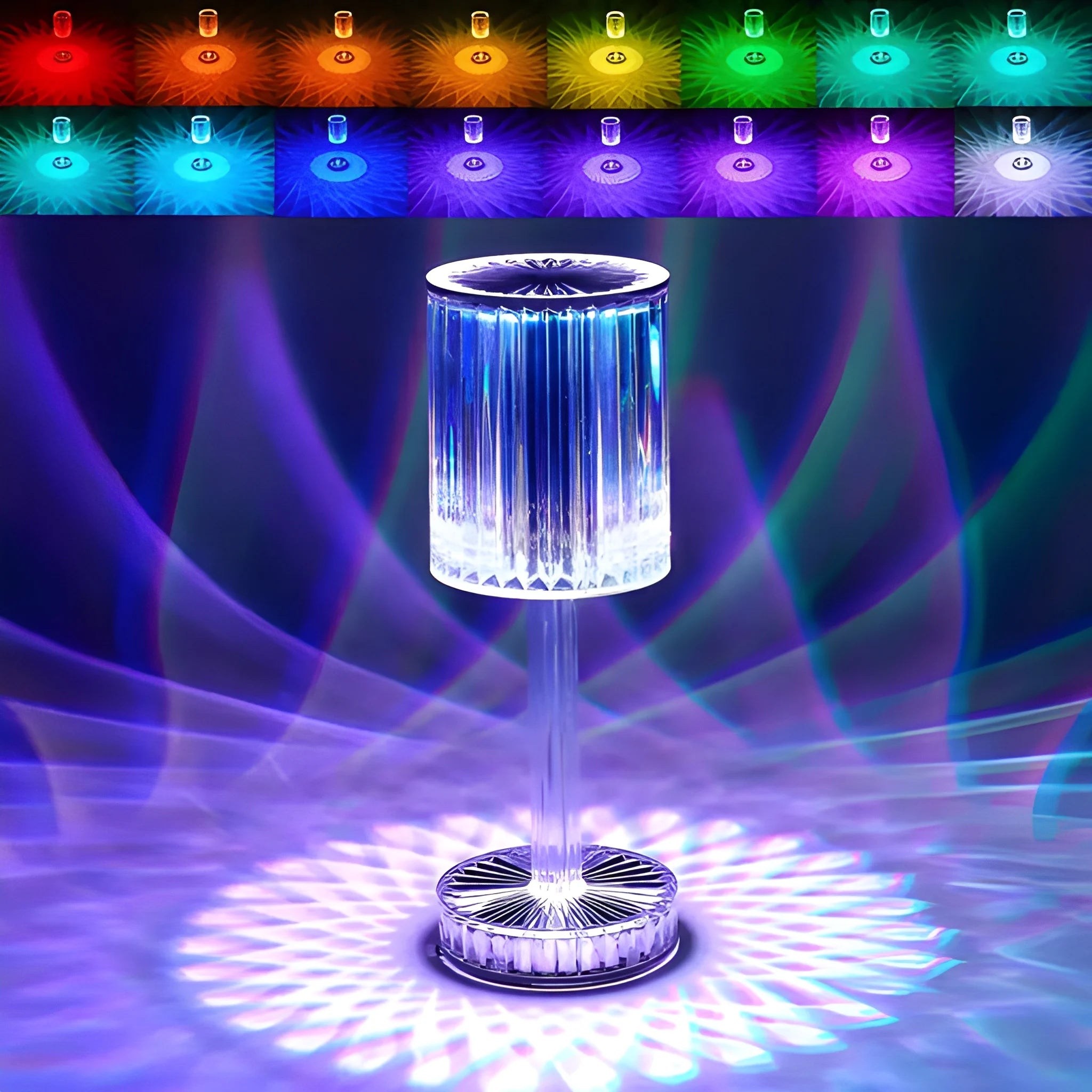Crystal touch table lamp