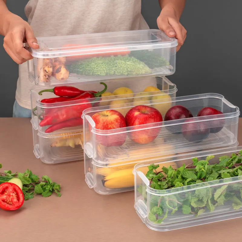 Best fridge organizer with lid stackable 3pcs - food storage containers | 2025 | fast shipping