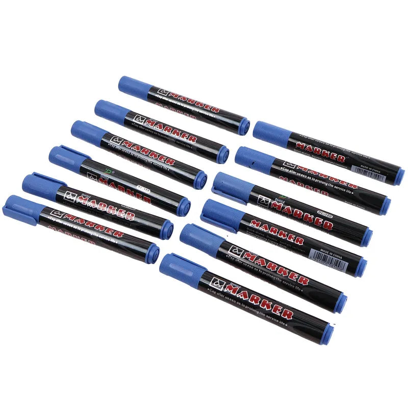 Best premium permanent blue marker pen (12 pc) - markers | 2025 | fast shipping