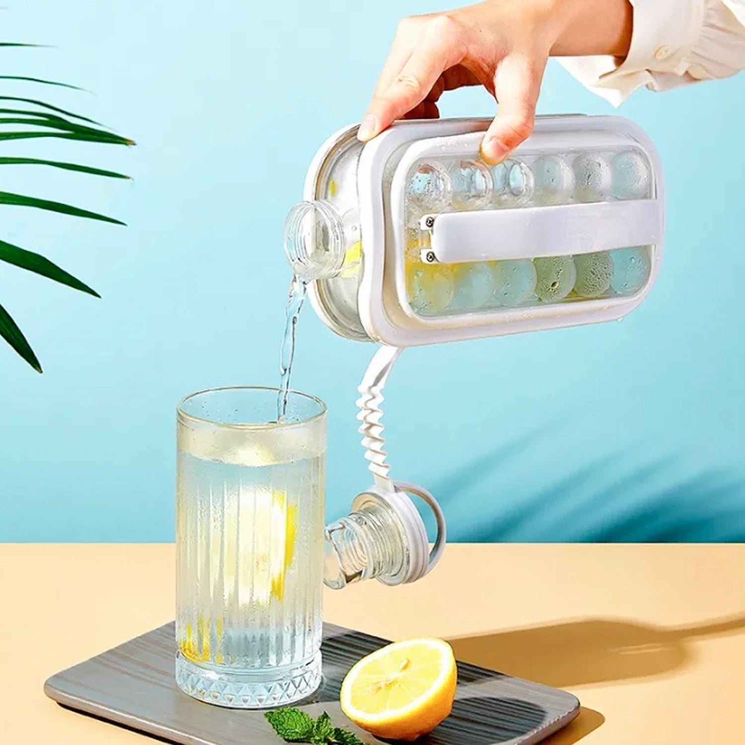 2-in-1 ice ball maker bottle