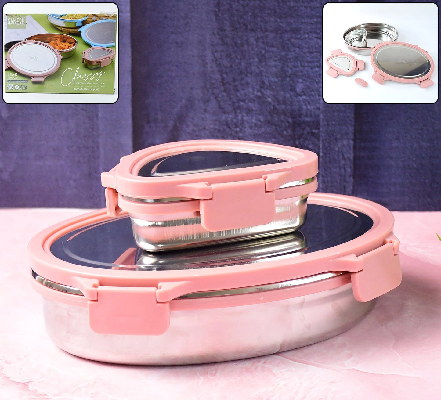 Best ganesh classy 2-piece lunch box set - containers | 2025 | fast shipping