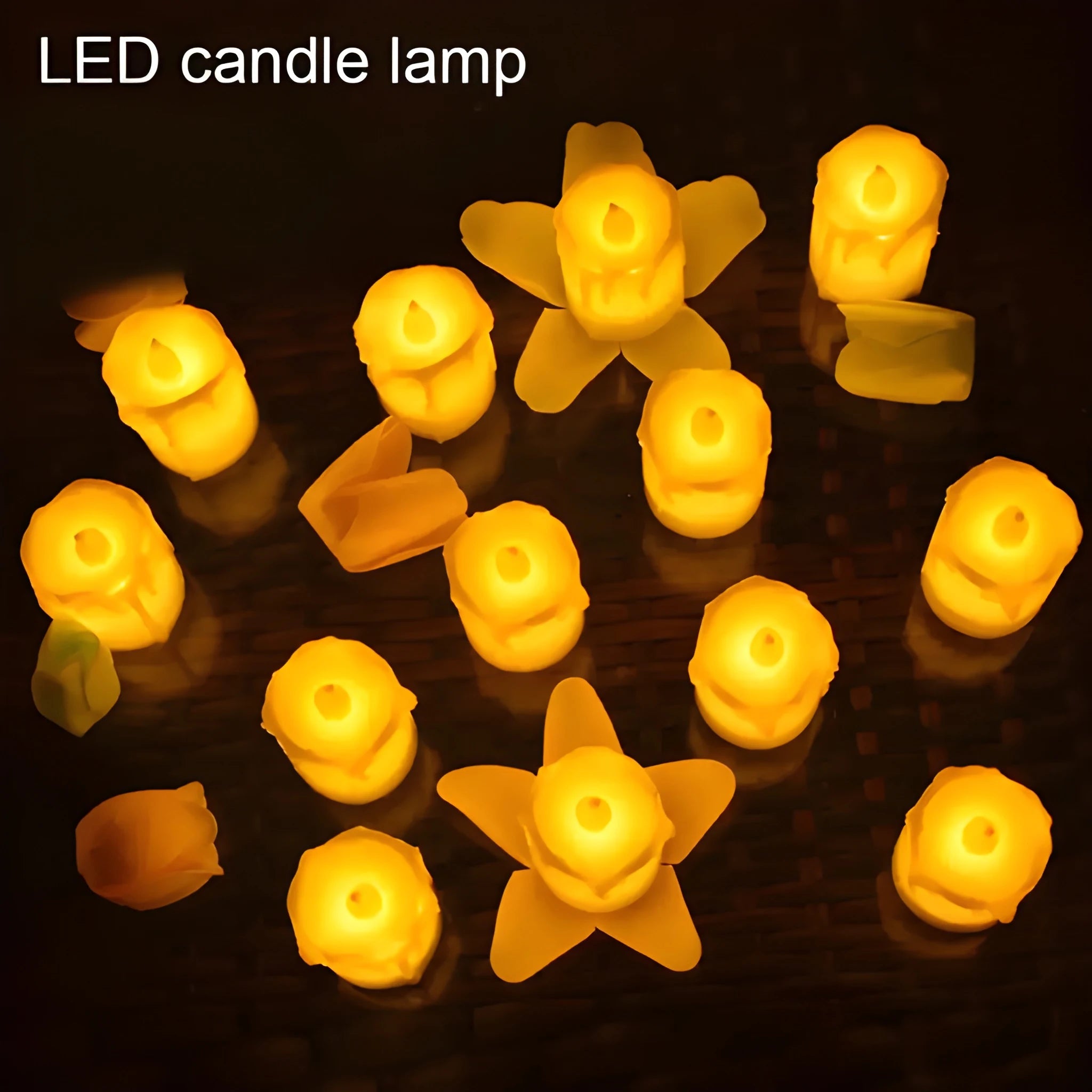 Flameless melted led candles