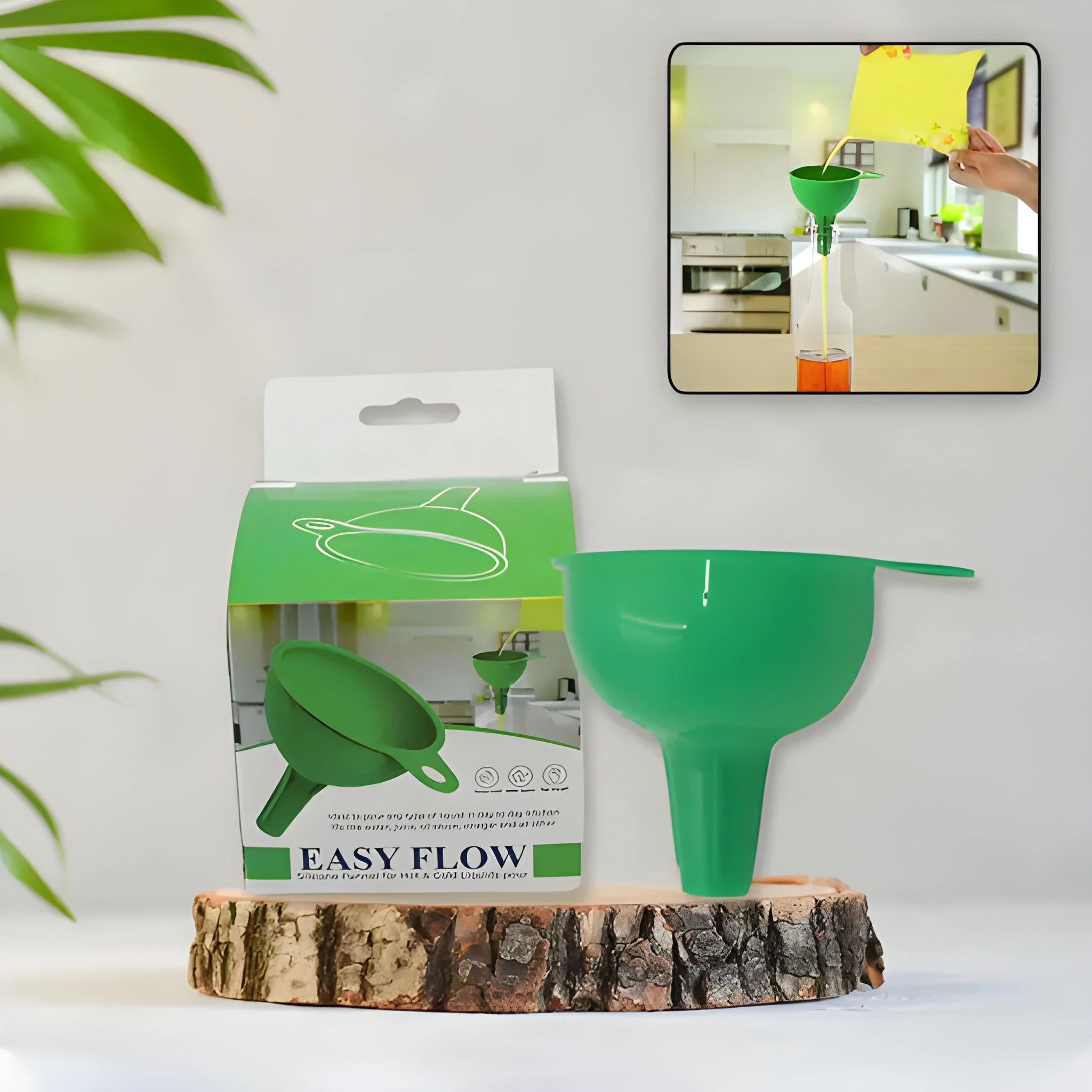 Flexible silicone kitchen funnel