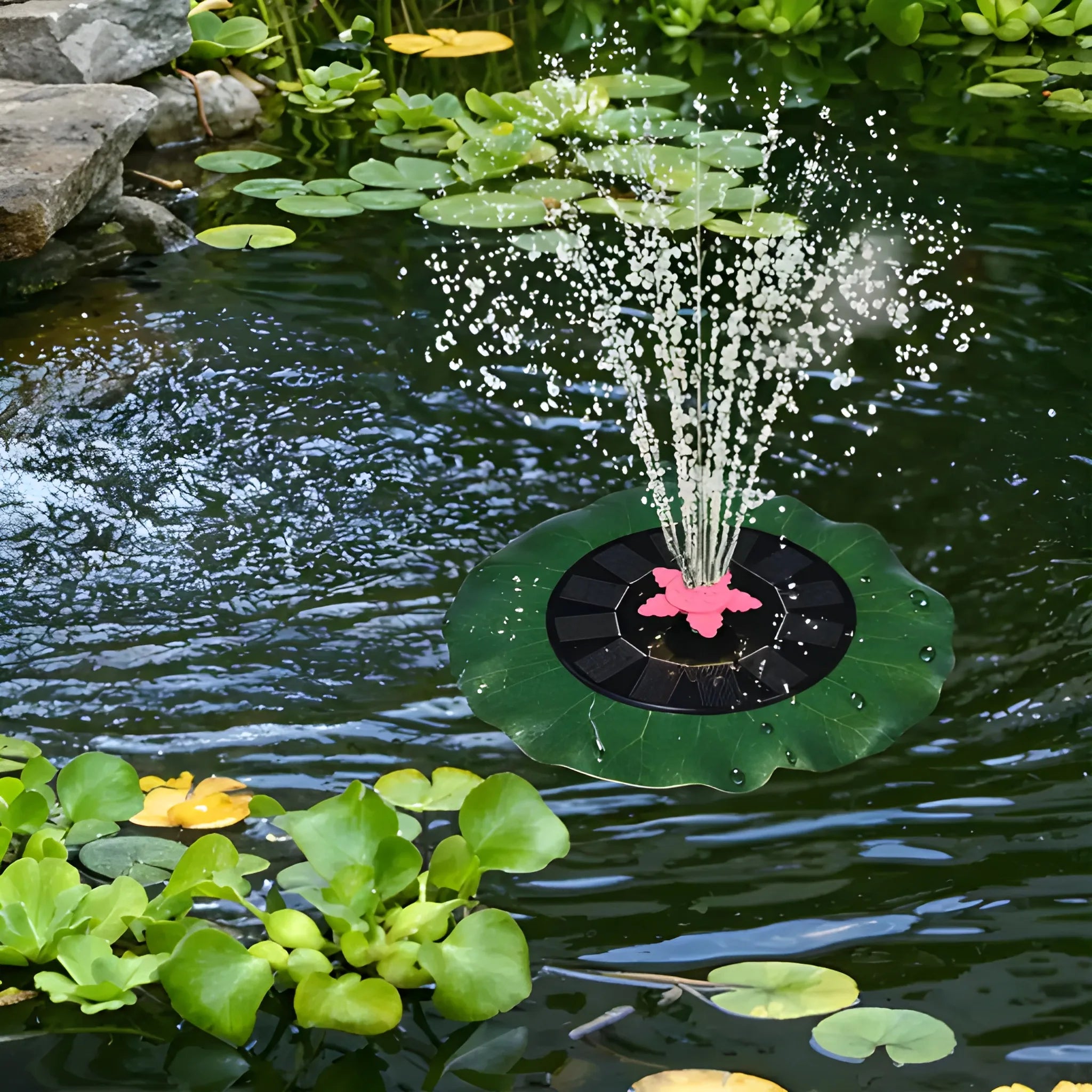 Floating solar fountain