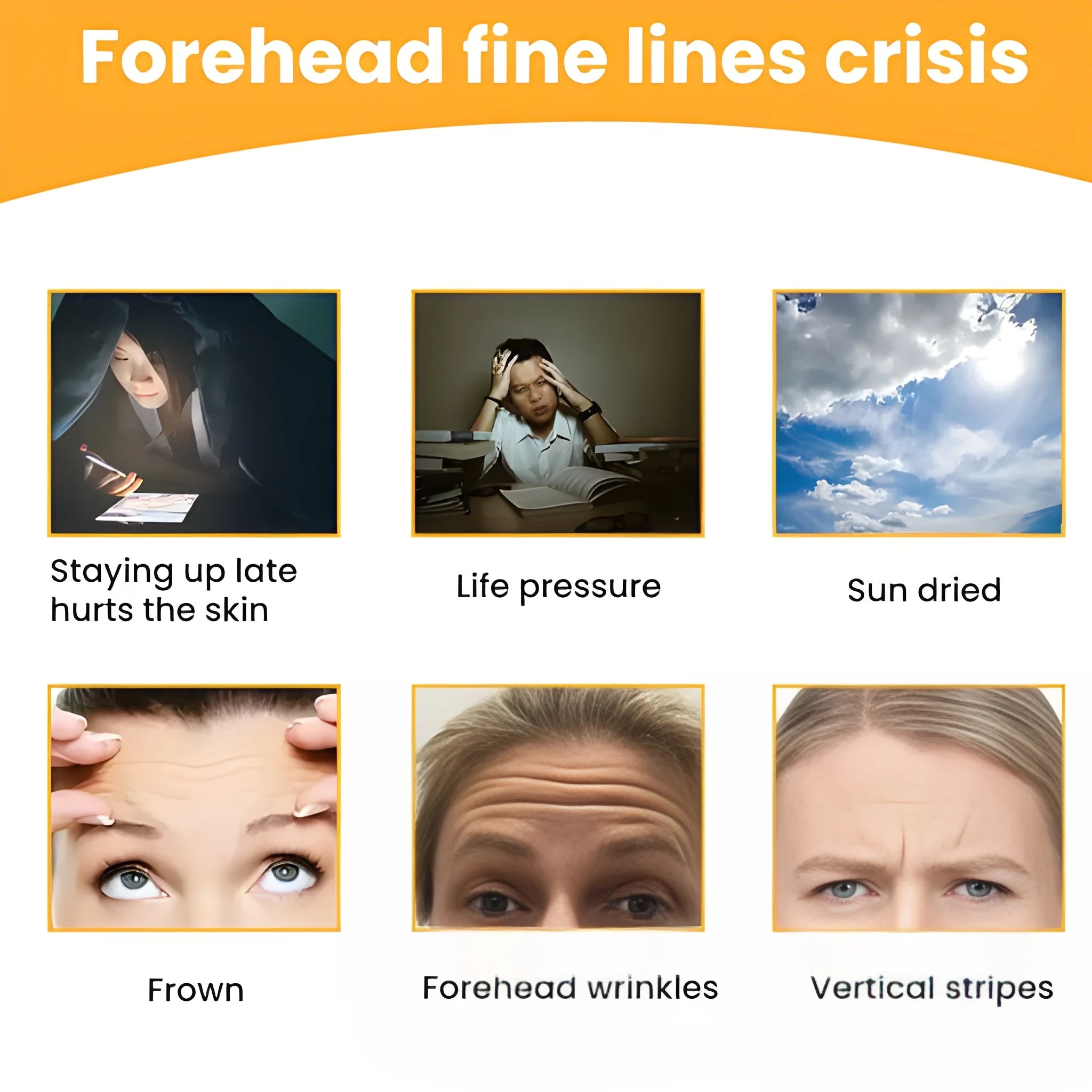 Forehead wrinkle smoothing patches
