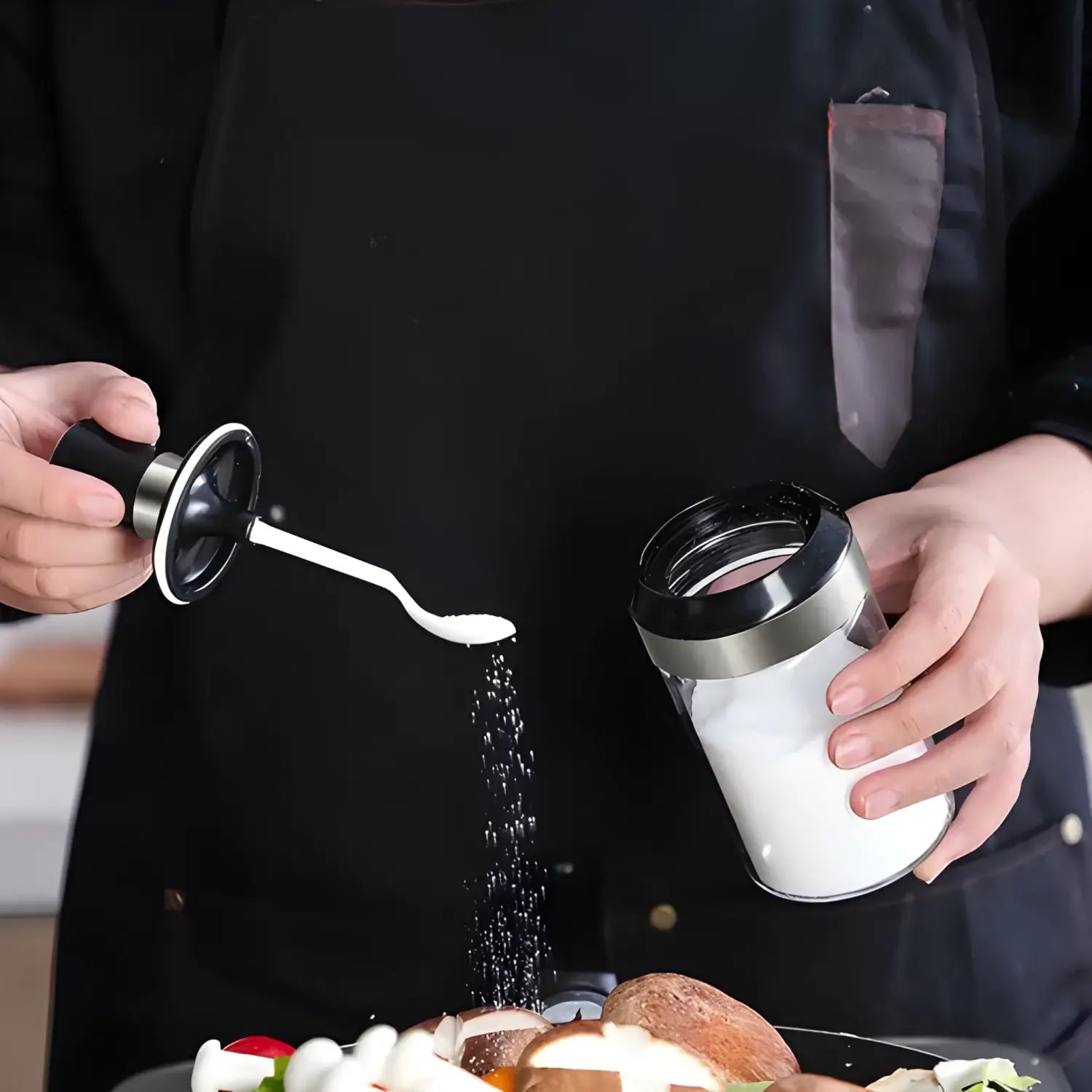 Glass spice dispenser jar