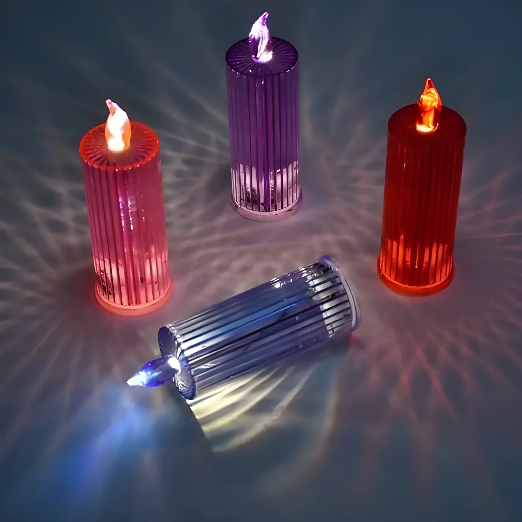 Glitter swirl led candles