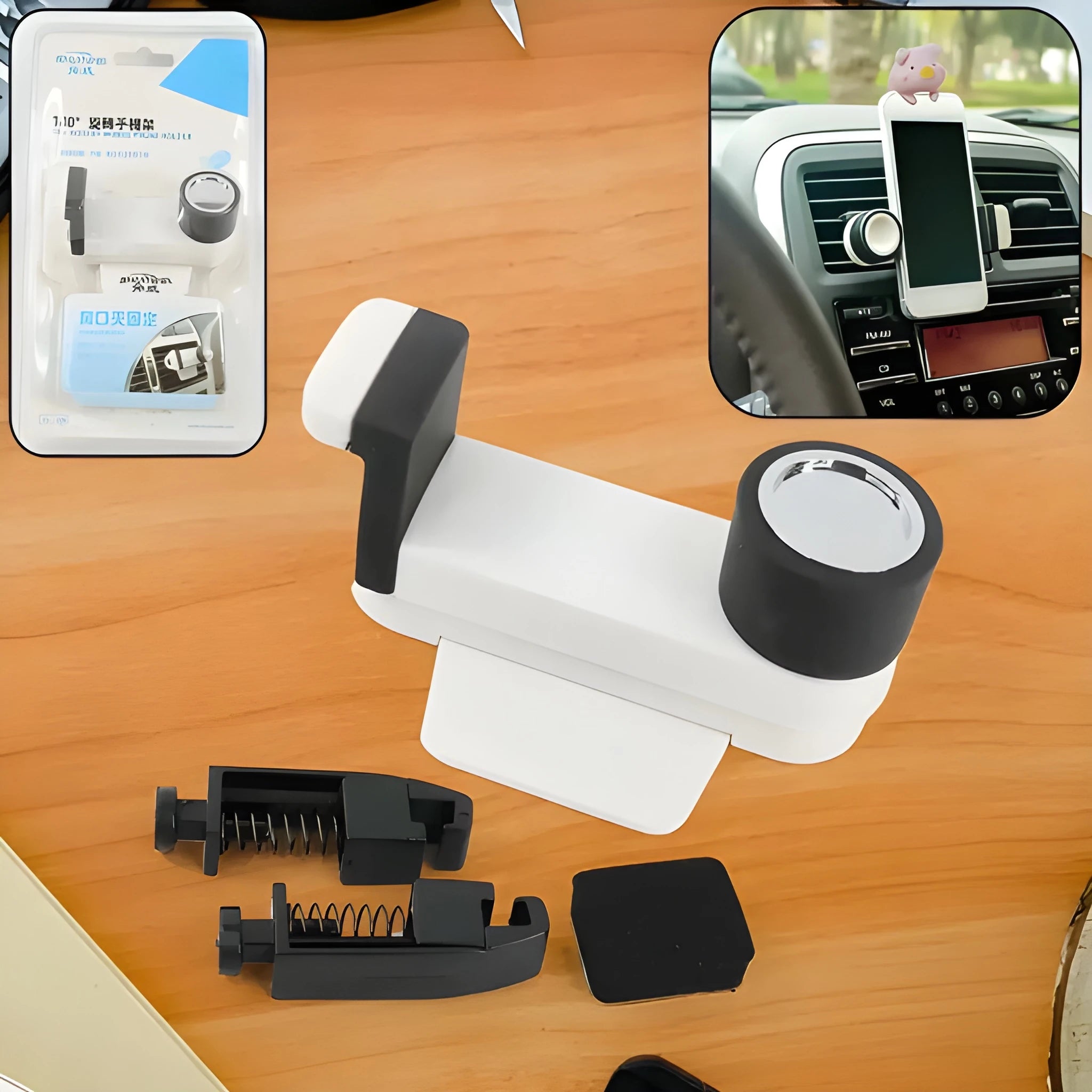 Grip-tight car phone mount