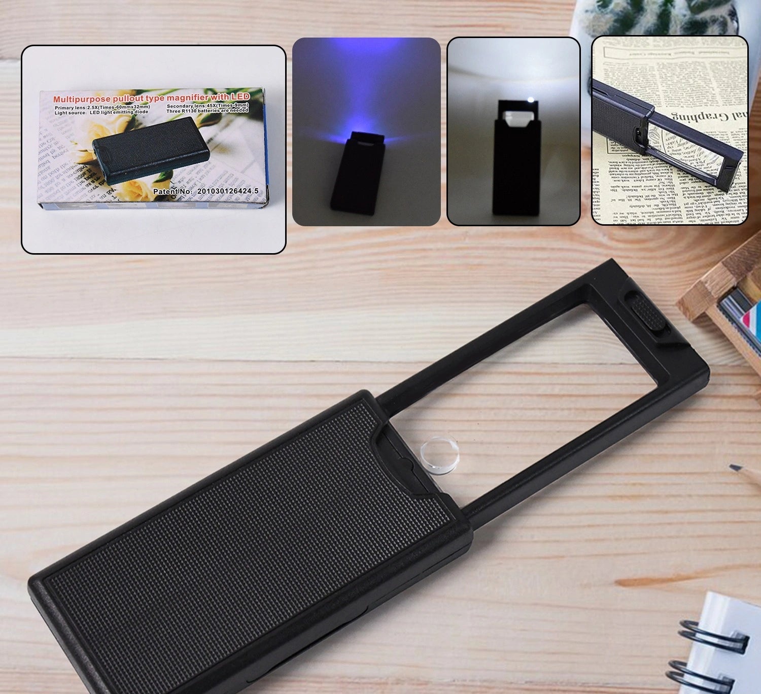 Led reading magnifier