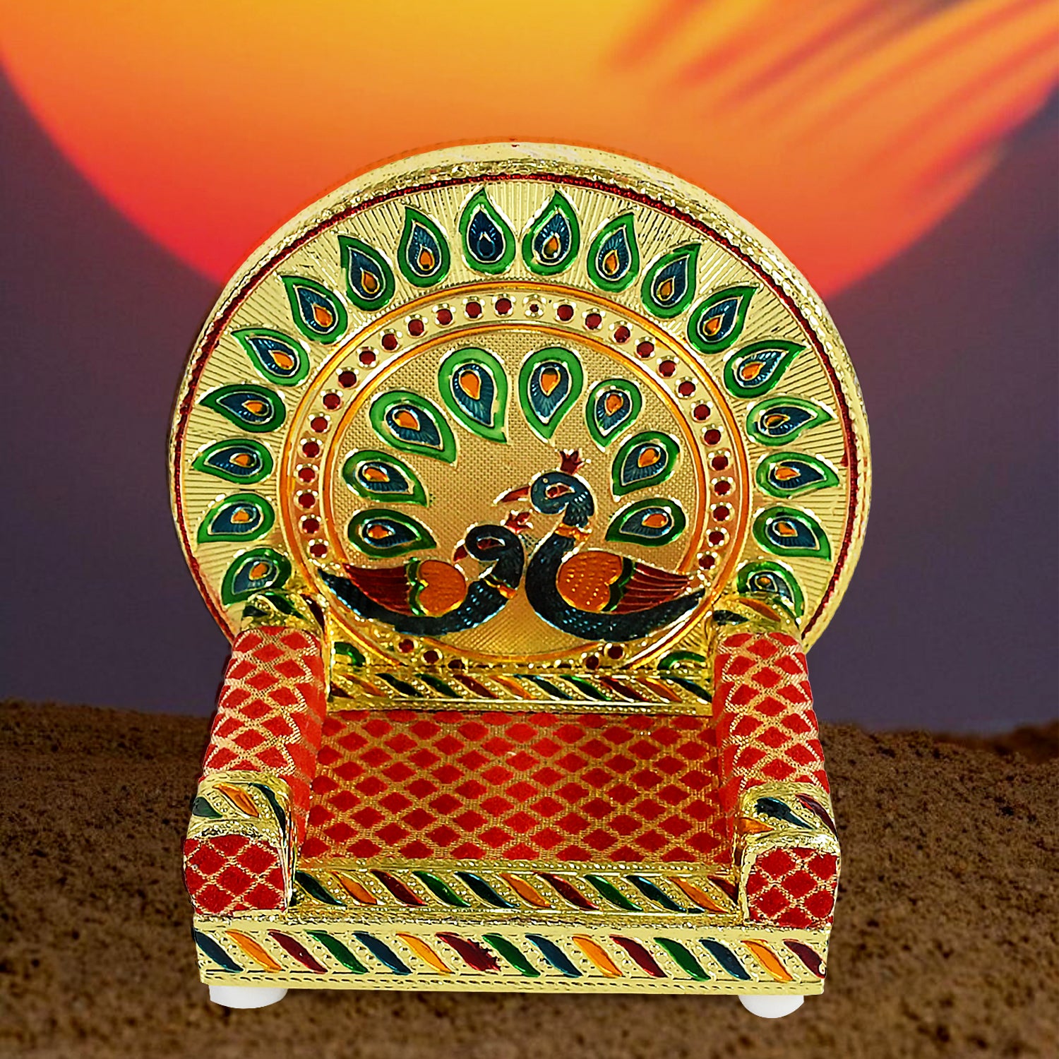 Best meenakari work laddu gopal singhasan for pooja mandir (2 pc set) - 2025 | fast shipping