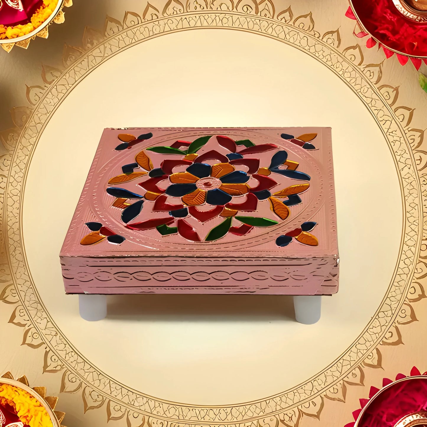 Best hand-painted pooja chowki - religious items | 2025 | fast shipping