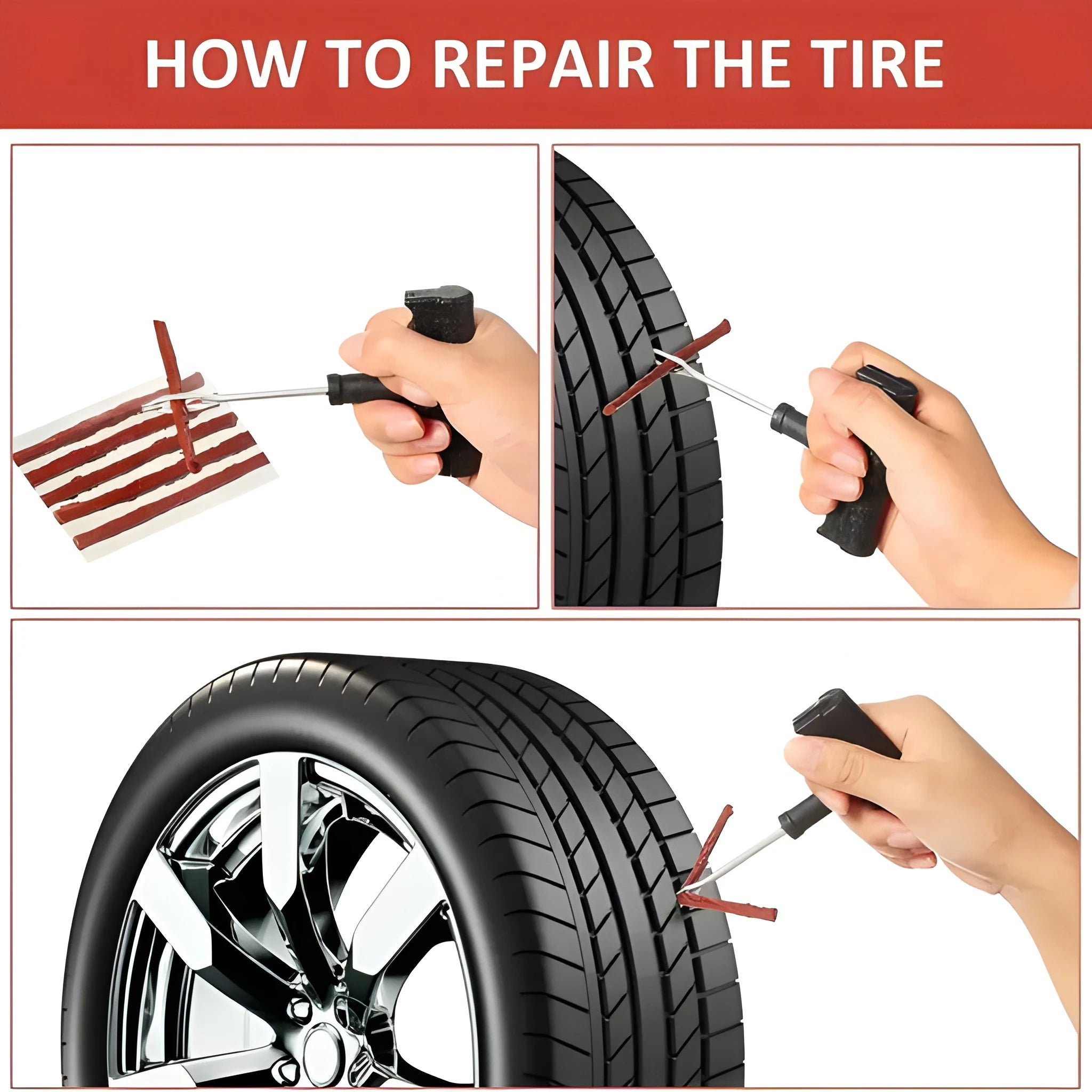 Heavy-duty tire repair plugs