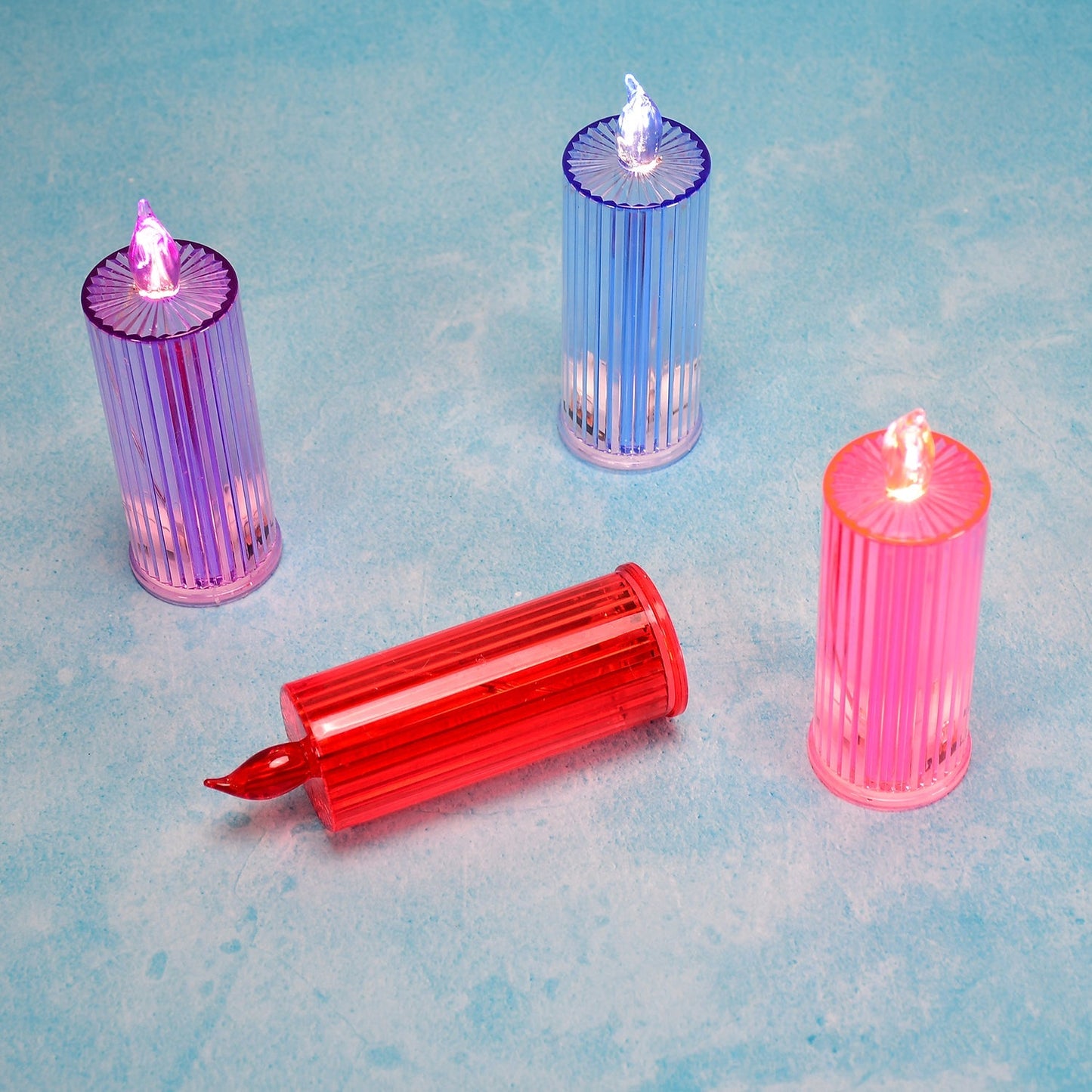 Glitter Swirl LED Candles