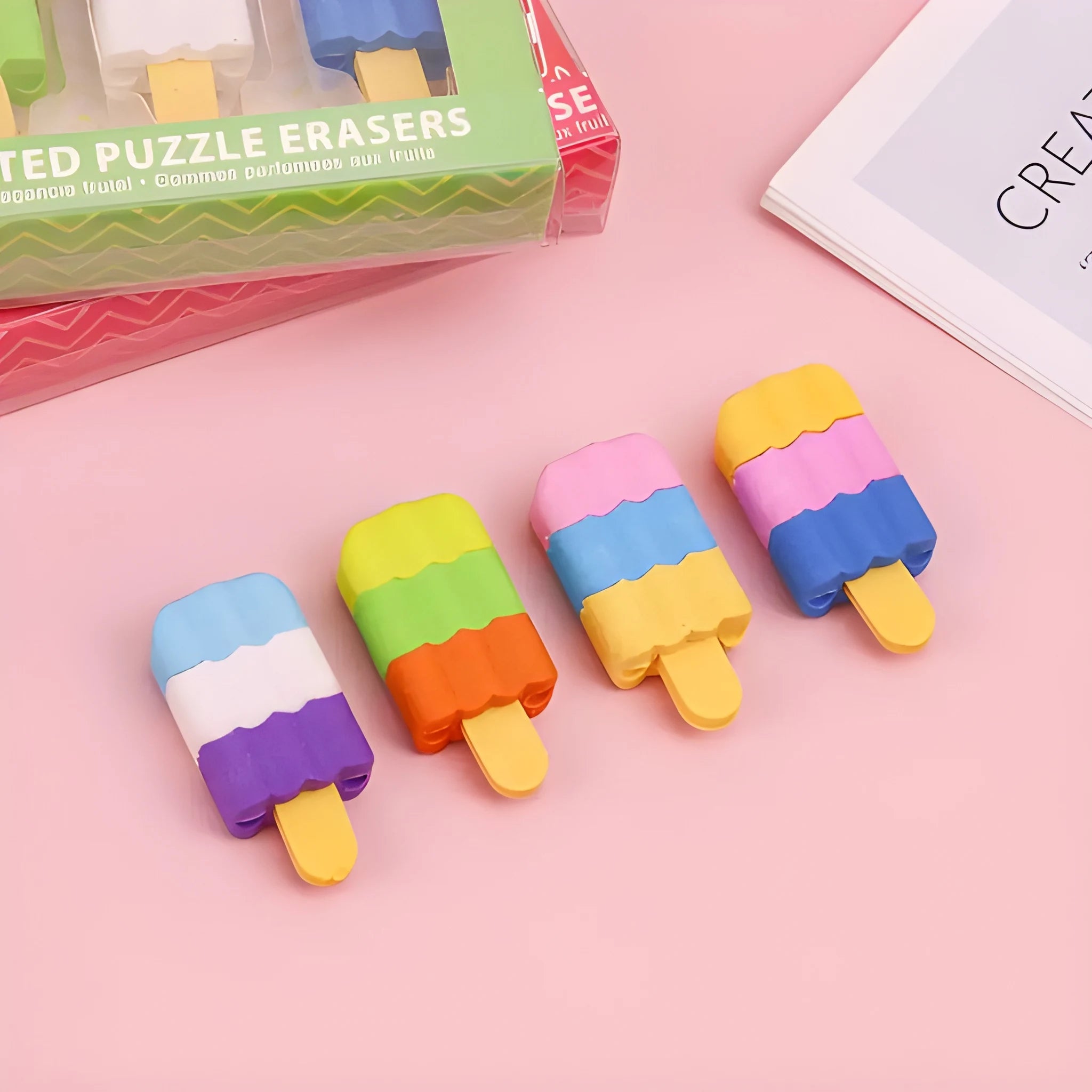 Ice cream shaped erasers