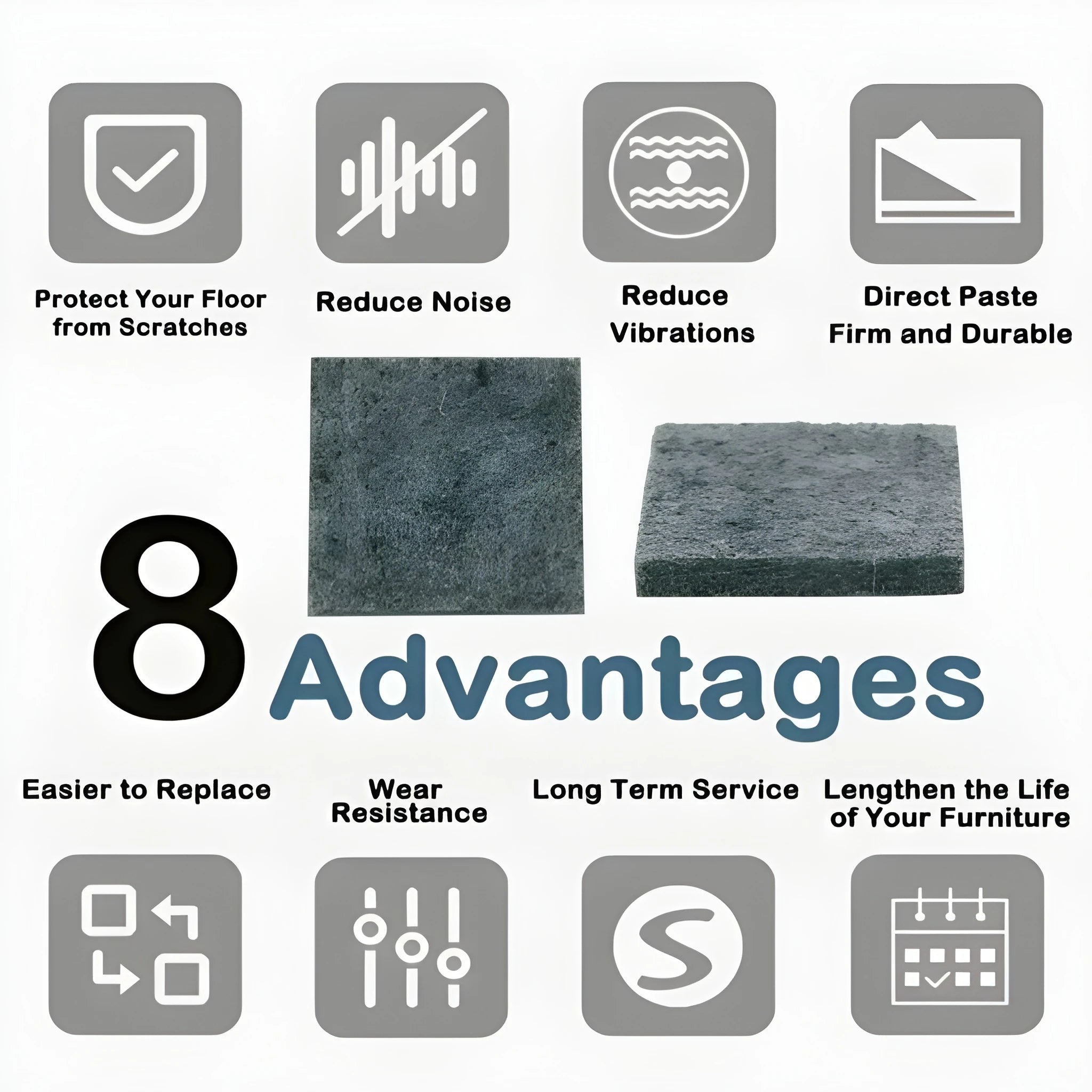 Self-adhesive felt pads