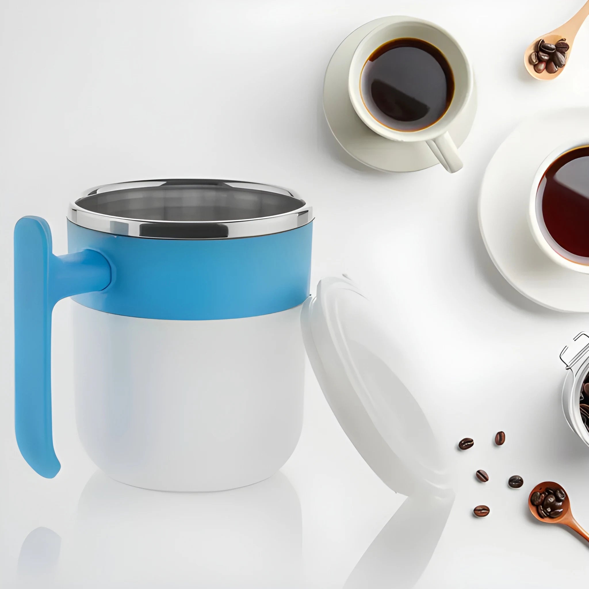 Insulated stainless steel coffee mug