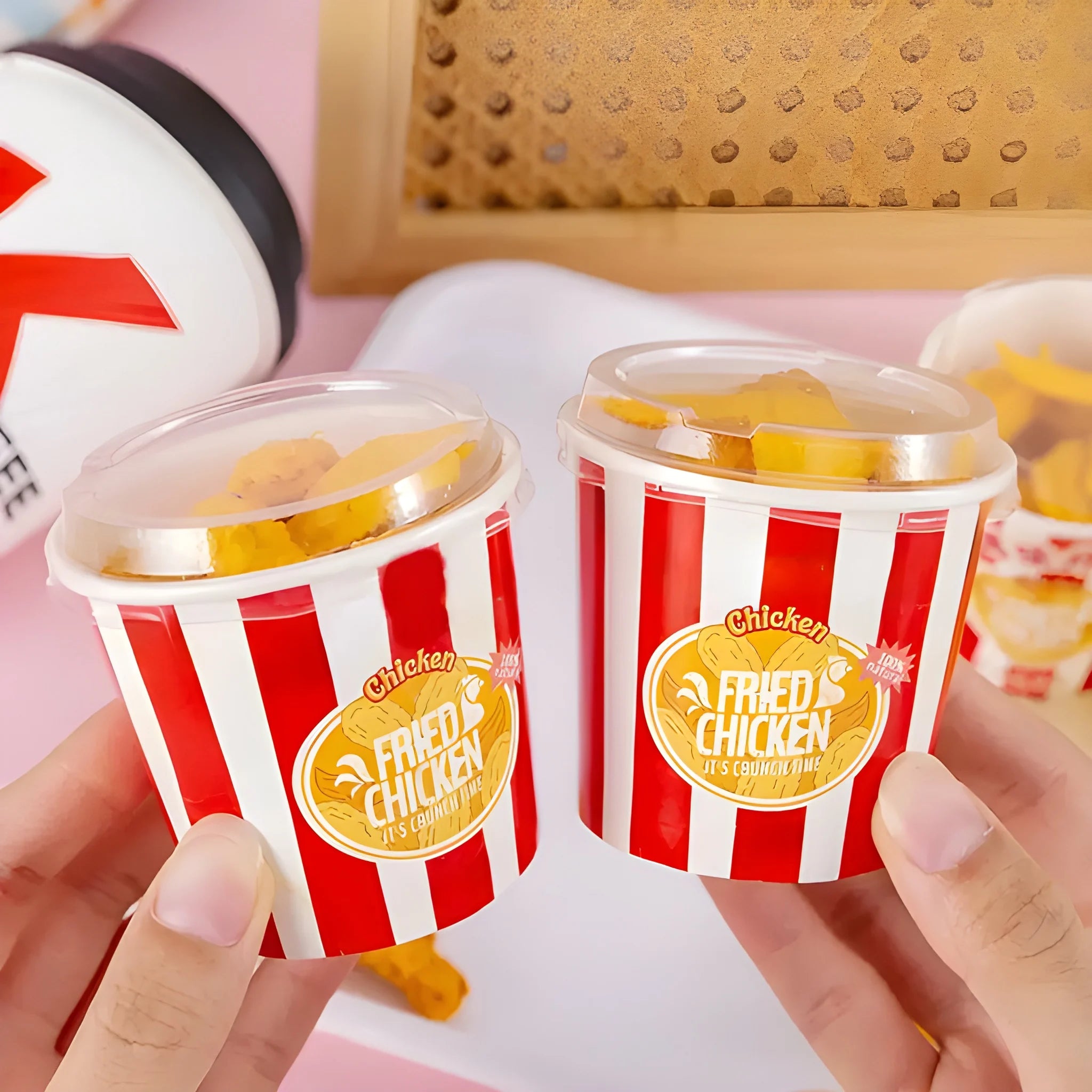 Kawaii chicken wing erasers