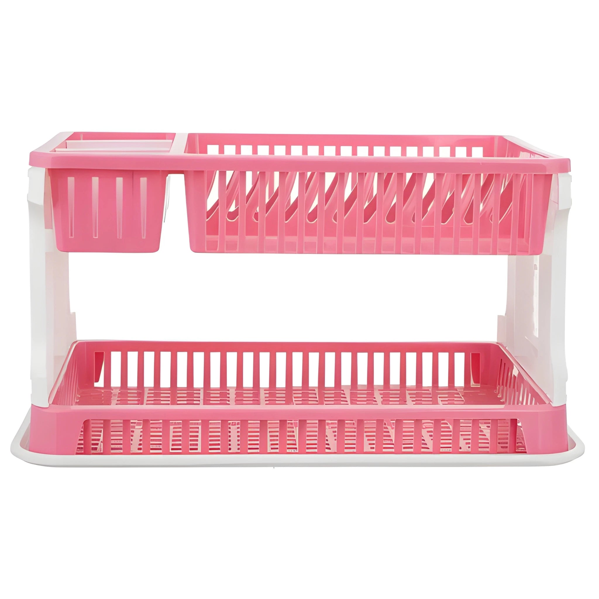 Kitchen organizer rack with drain tray