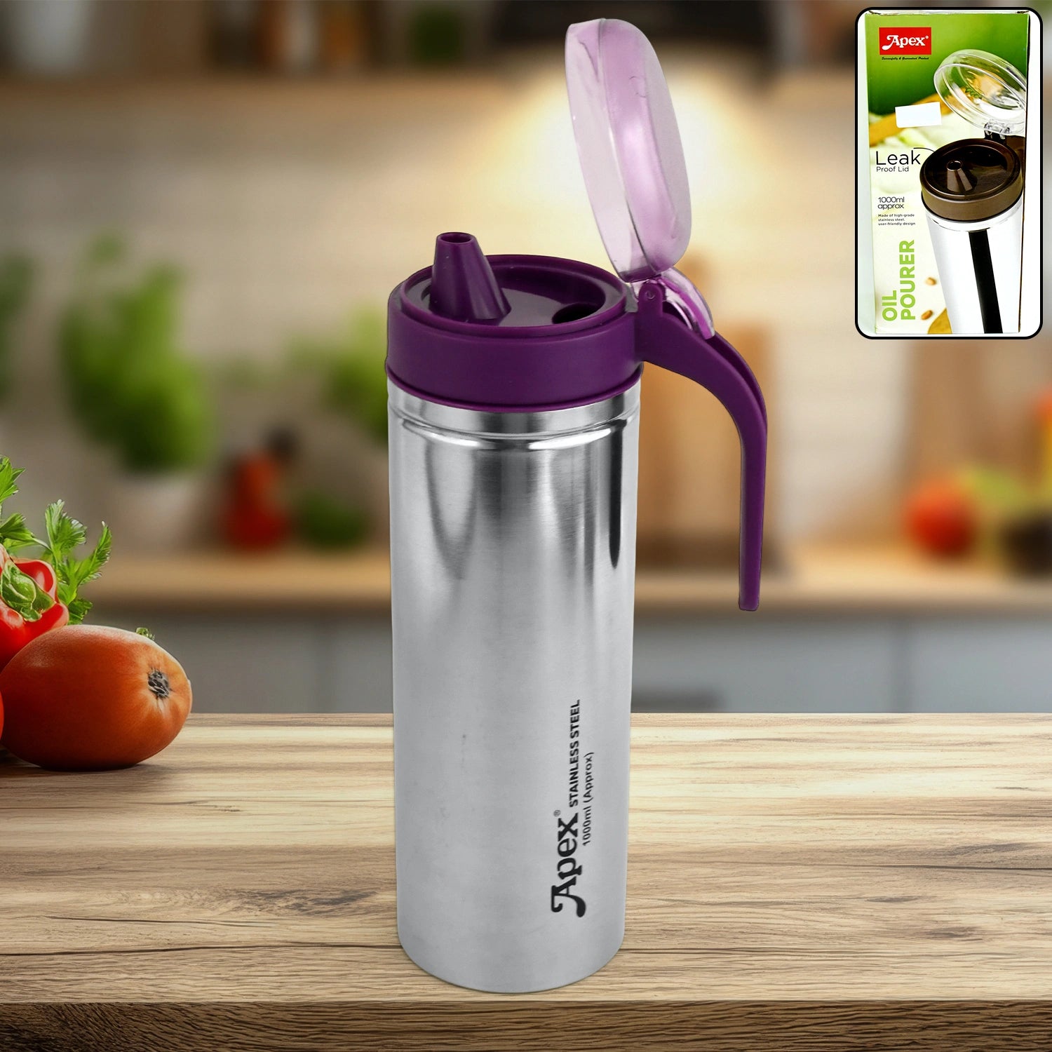 Apex 1000ml stainless steel oil pourer