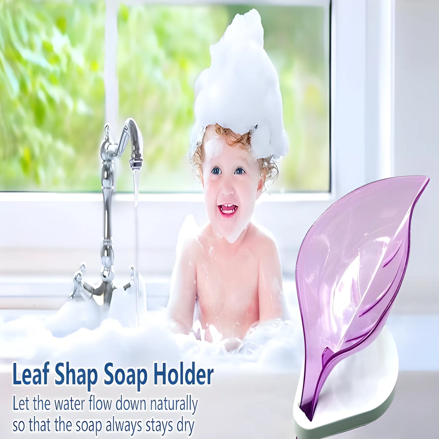 Leaf Self-Draining Soap Tray - Home & Kitchen