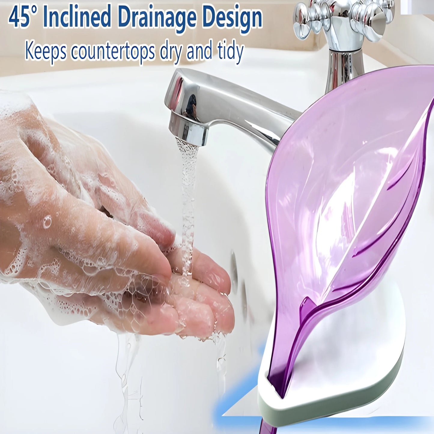 Leaf Self-Draining Soap Tray - Home & Kitchen