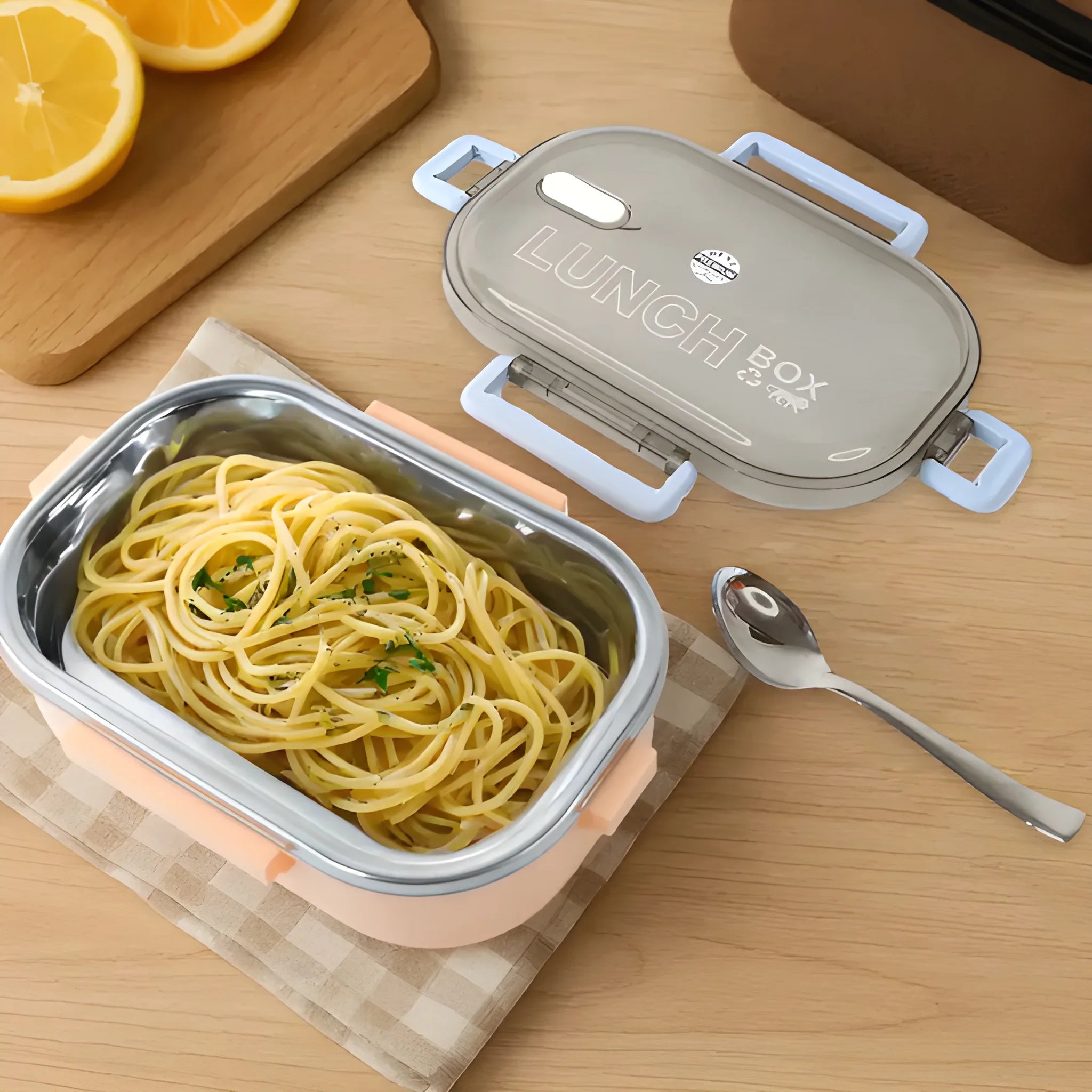Leak-proof lunch box with compartments