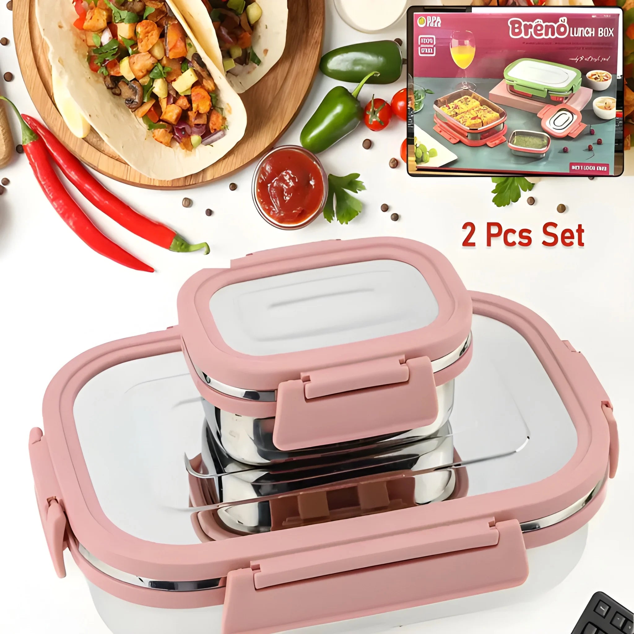 Leak-proof steel lunchbox