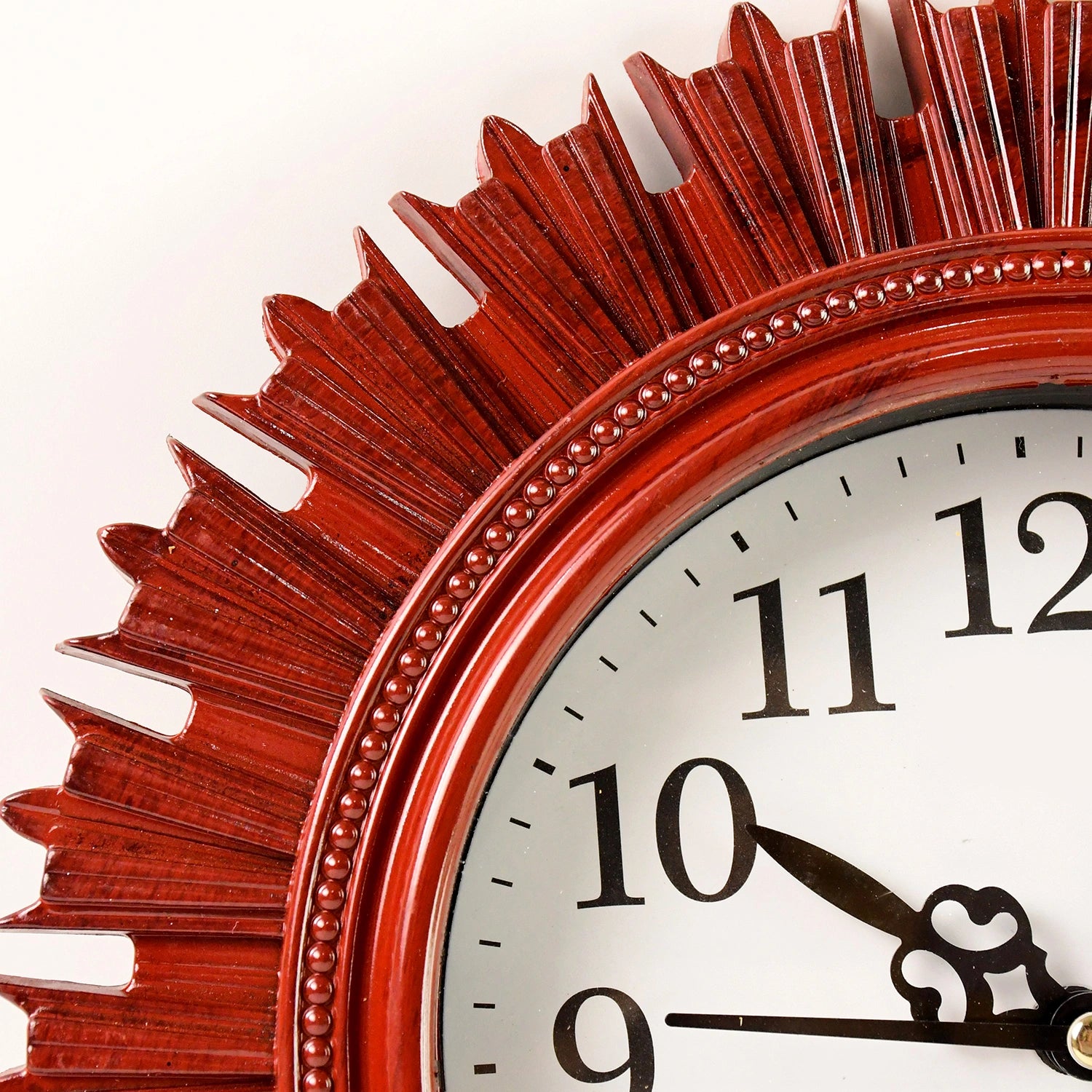 Wooden look designer wall clock