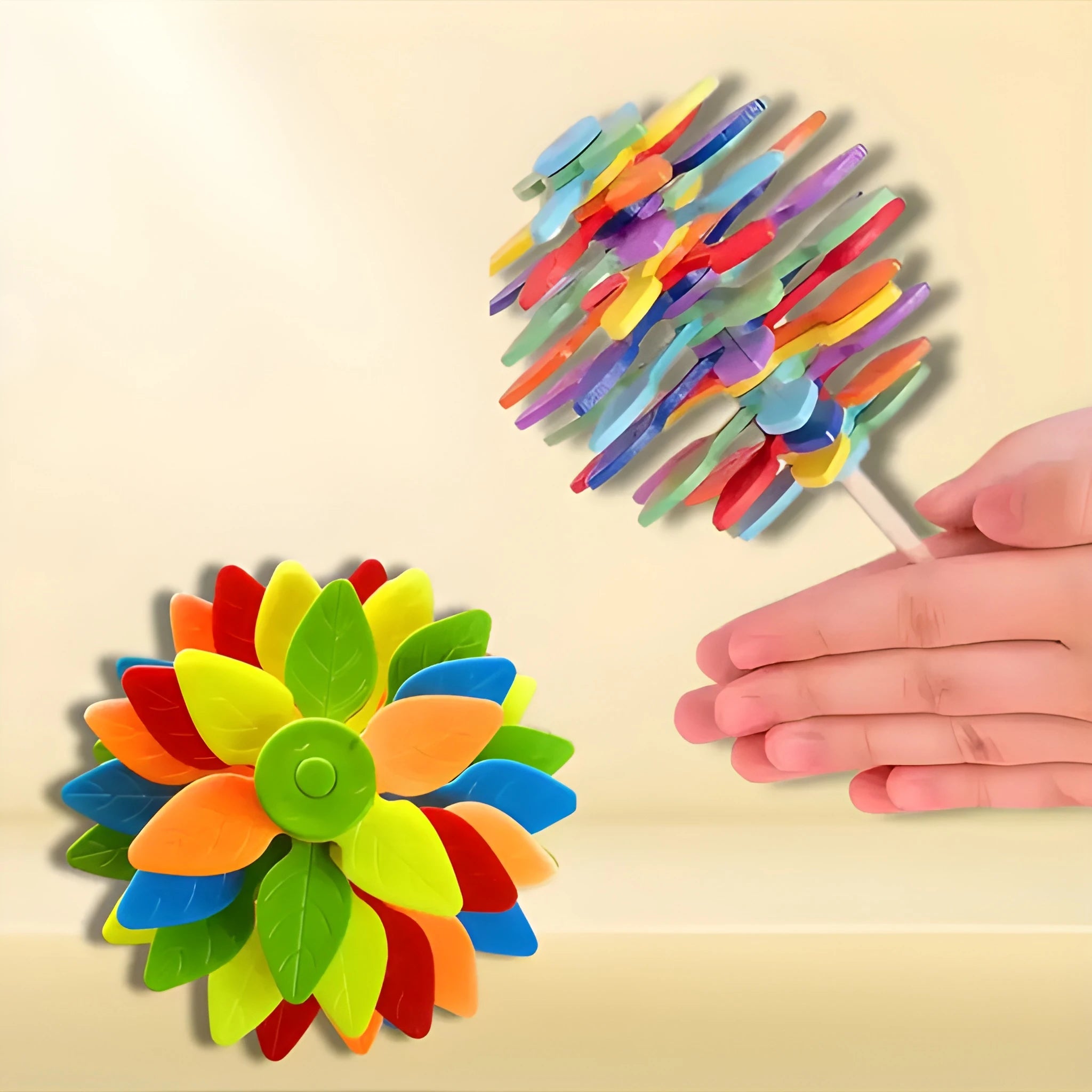 Magic spinning flower toy