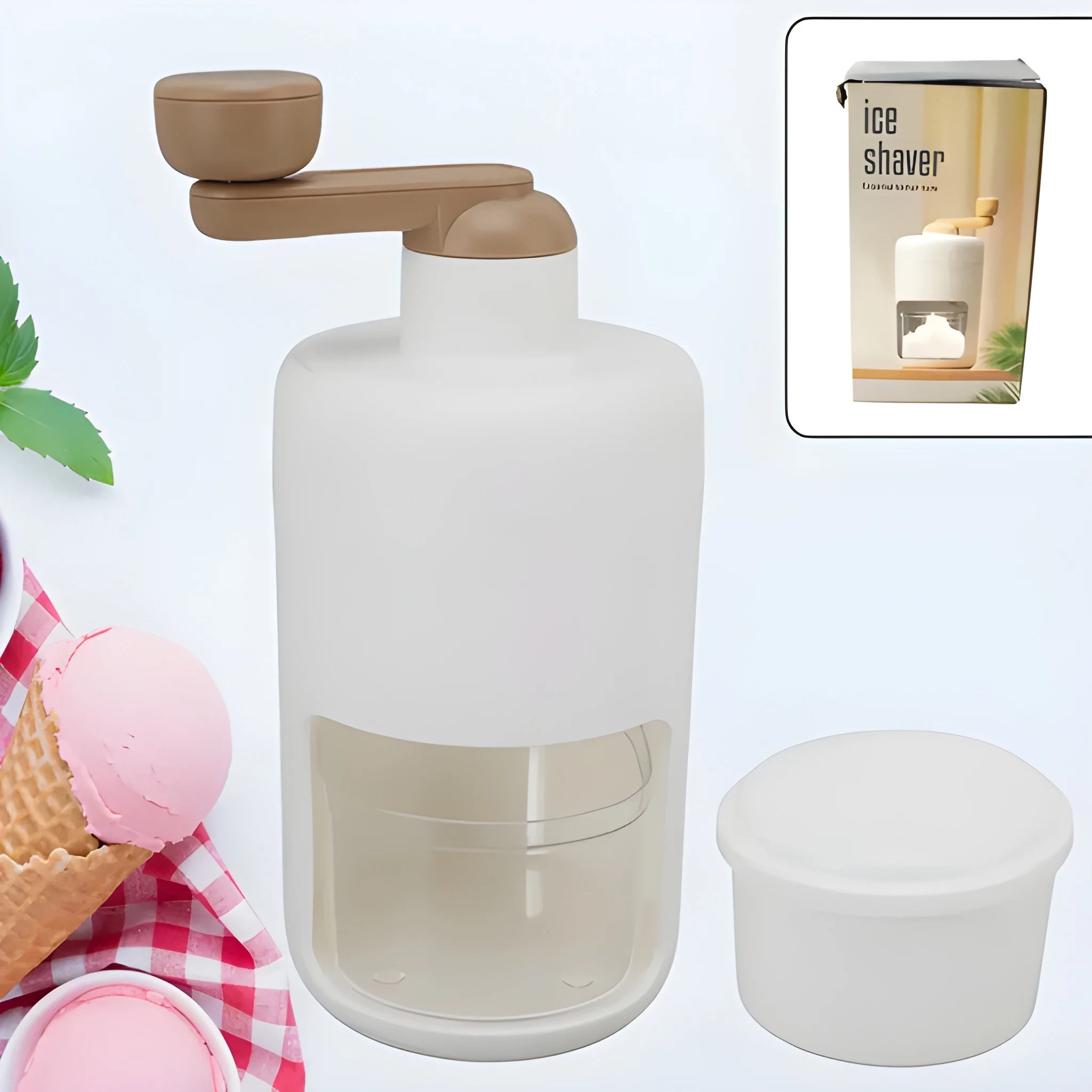 Manual ice crusher shaver