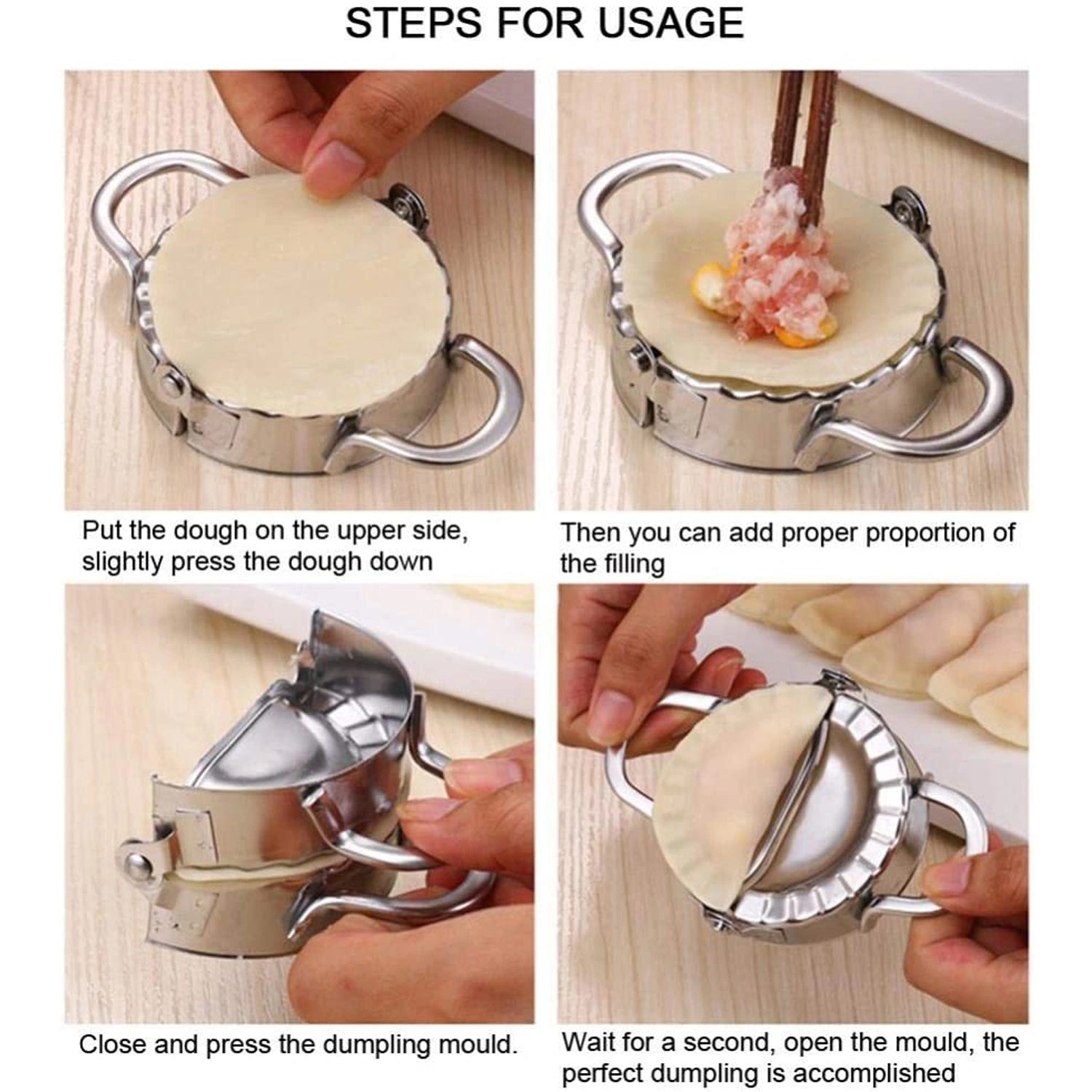 Stainless steel dumpling maker