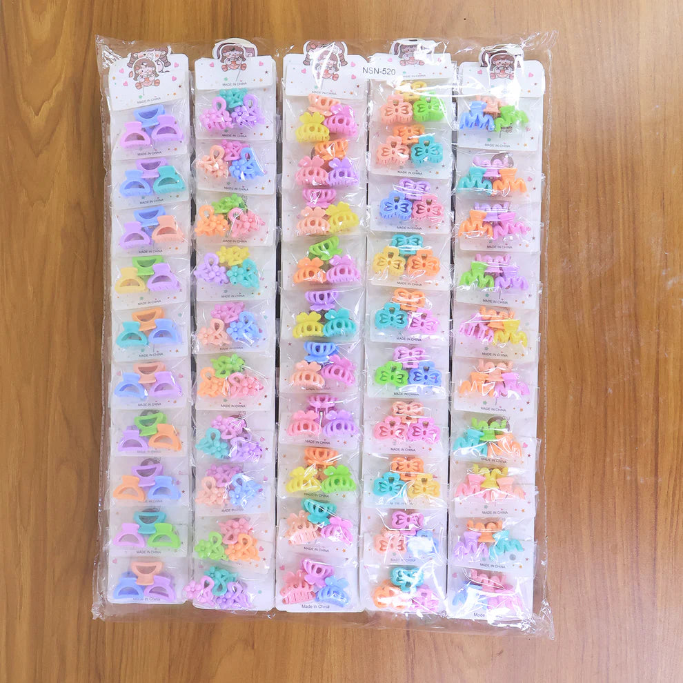 Mini Hair Claw Clips for Girls – 3 Pcs - Health & Beauty