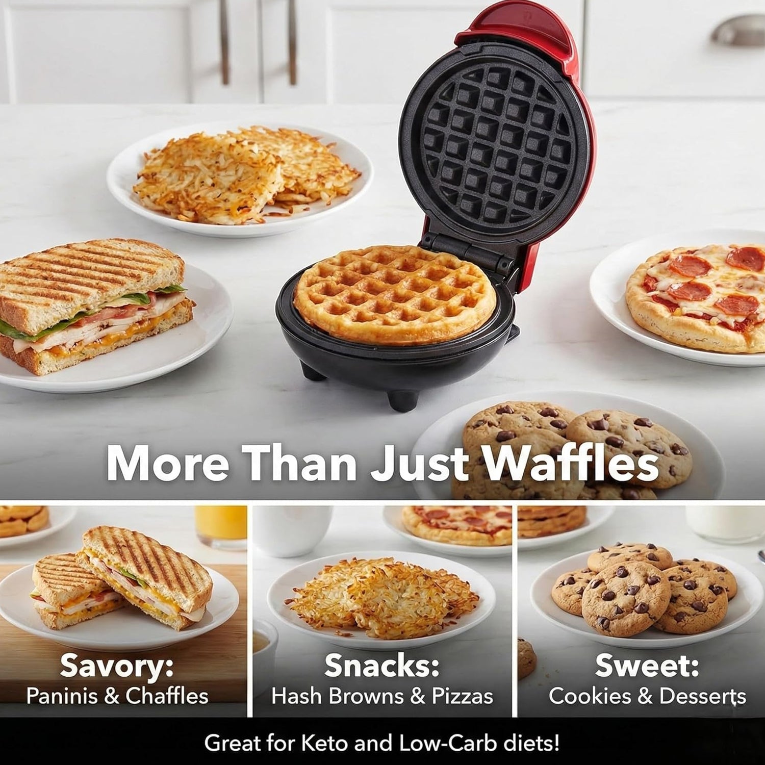 Mini Non-Stick Waffle Maker
