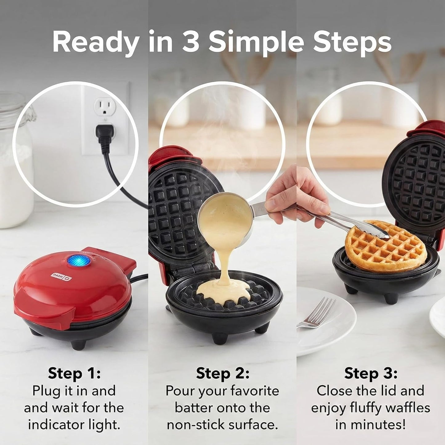 Mini Non-Stick Waffle Maker