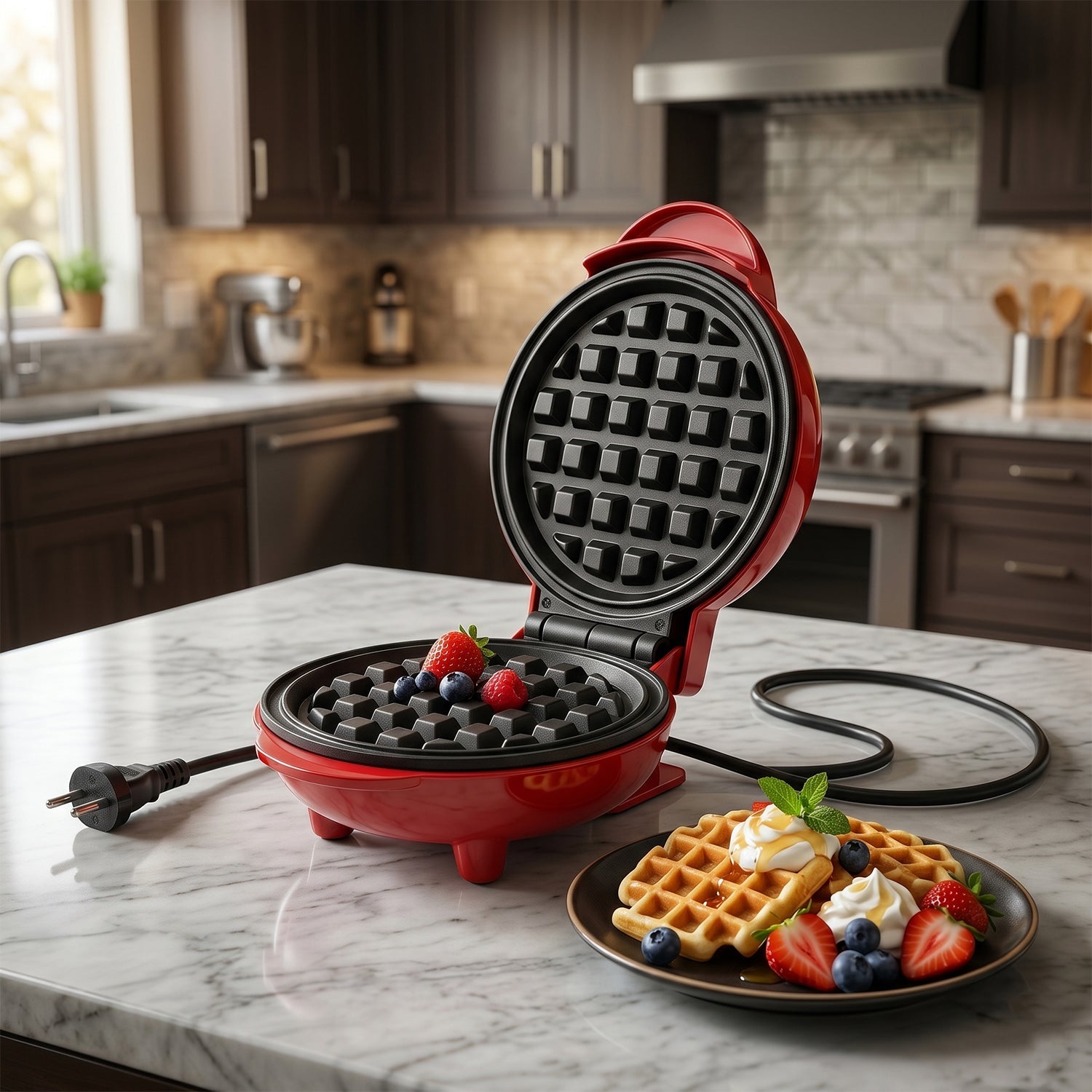 Mini Non-Stick Waffle Maker