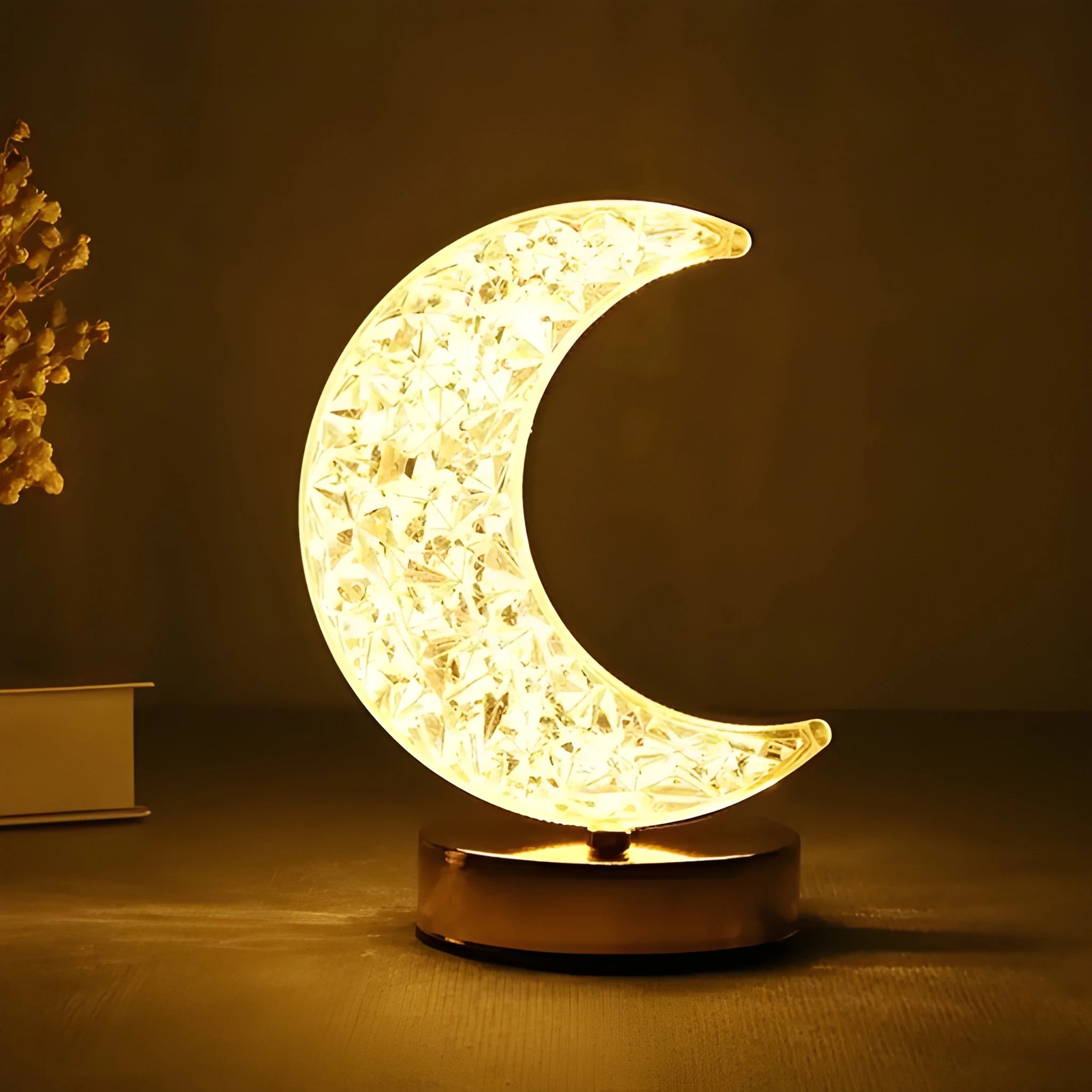 Moon shape touch table lamp