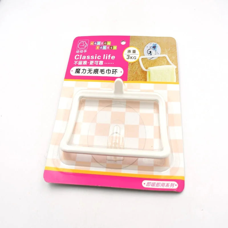 Self-adhesive towel hanger