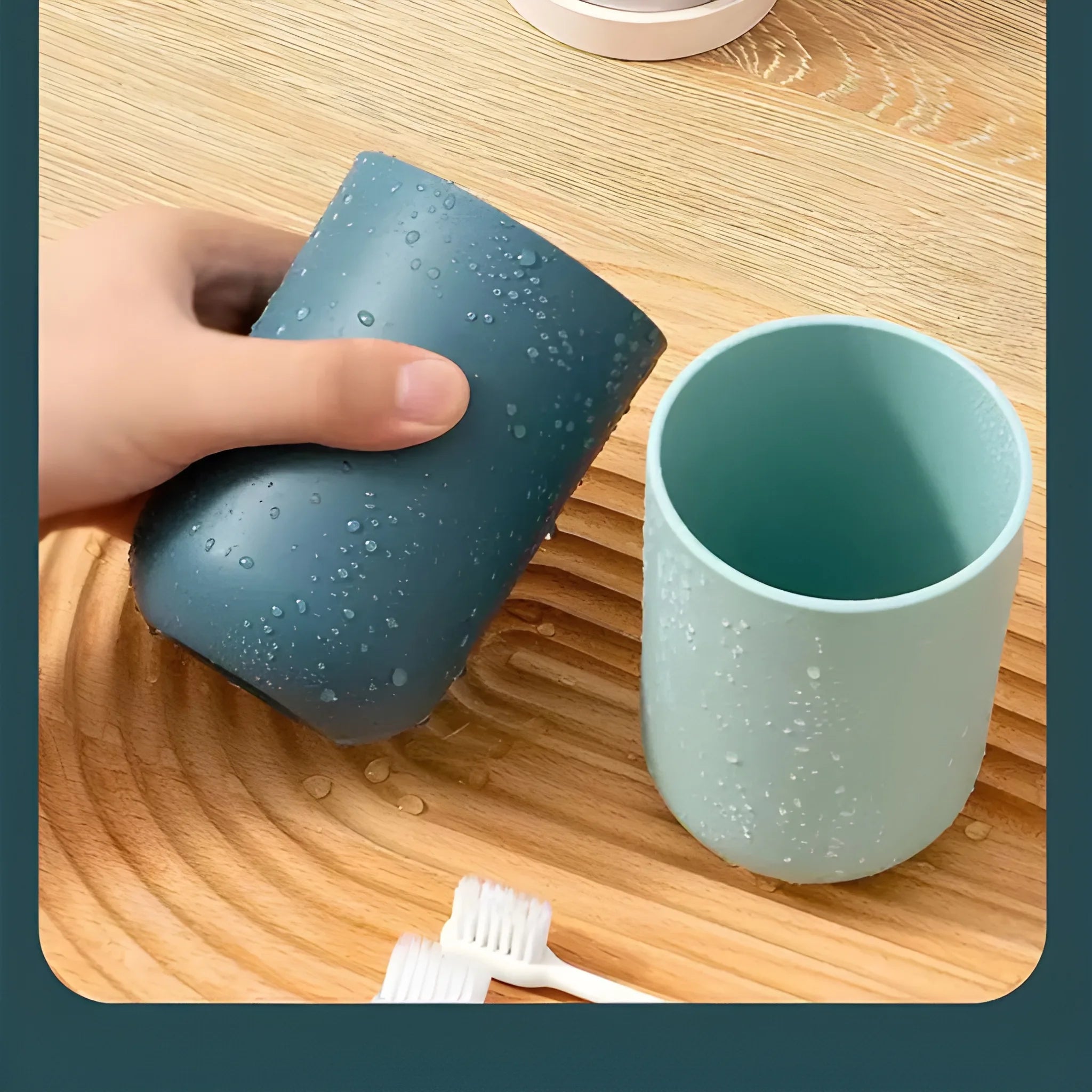 No-drill toothbrush organizer